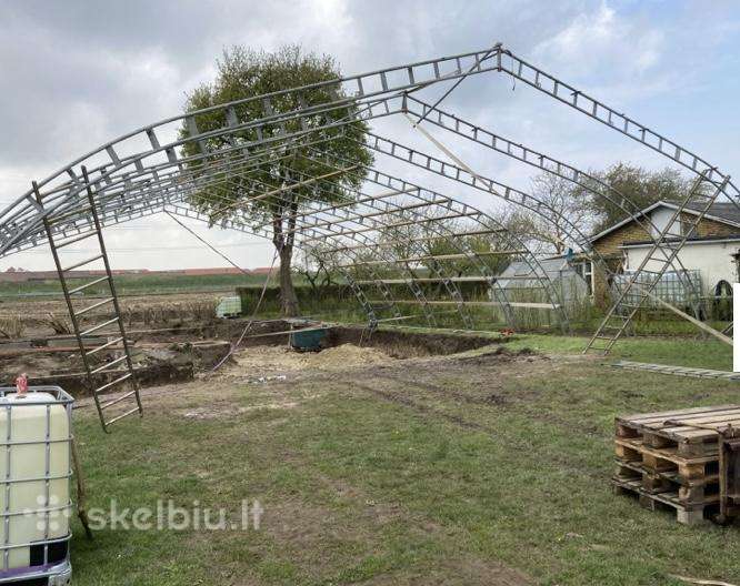 Angaras, garažas, sandėlys, konstrukcijos