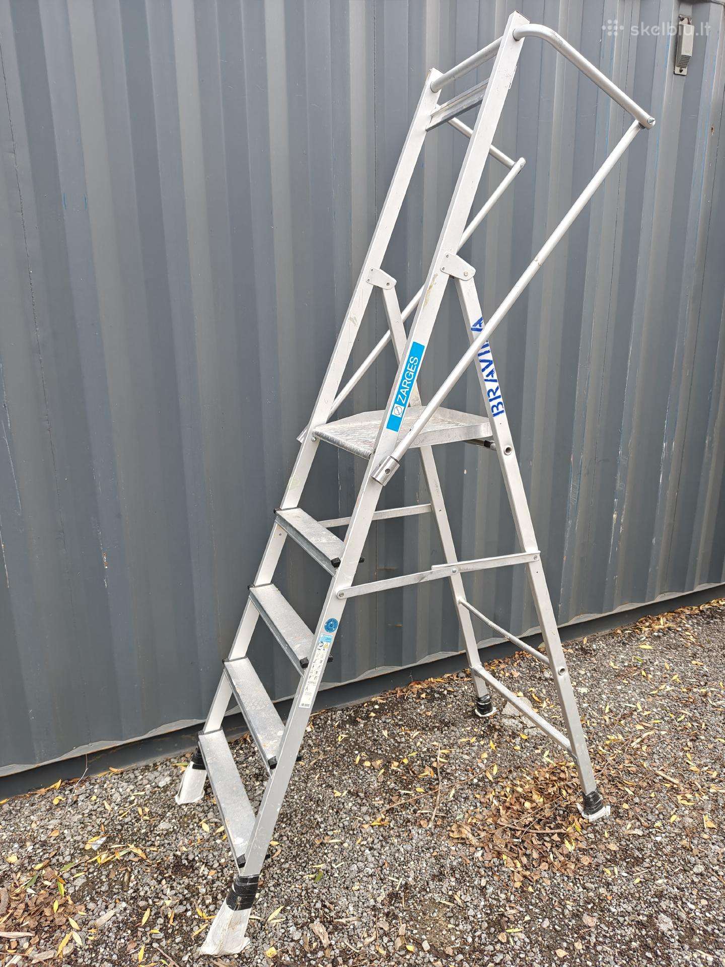 Zarges kopečios plačios, 1.30m, 5 pakopos