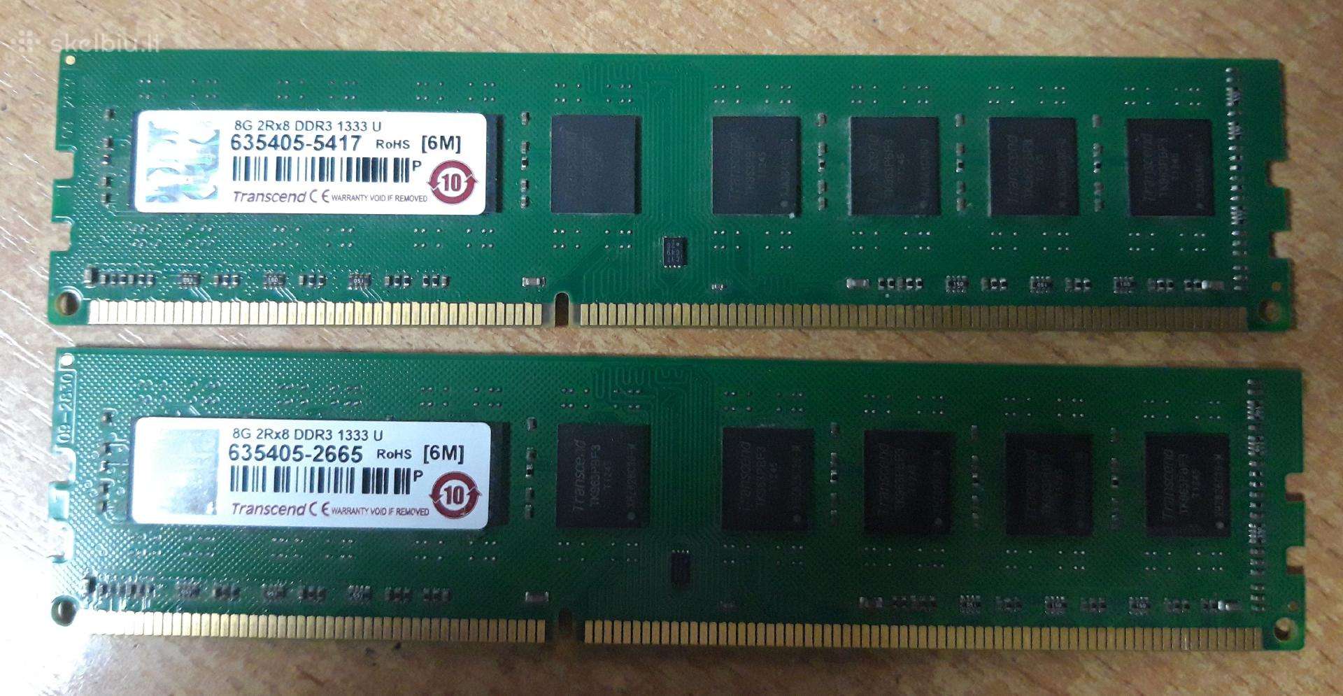 Stacionaraus pc RAM 2x8gb Ddr3