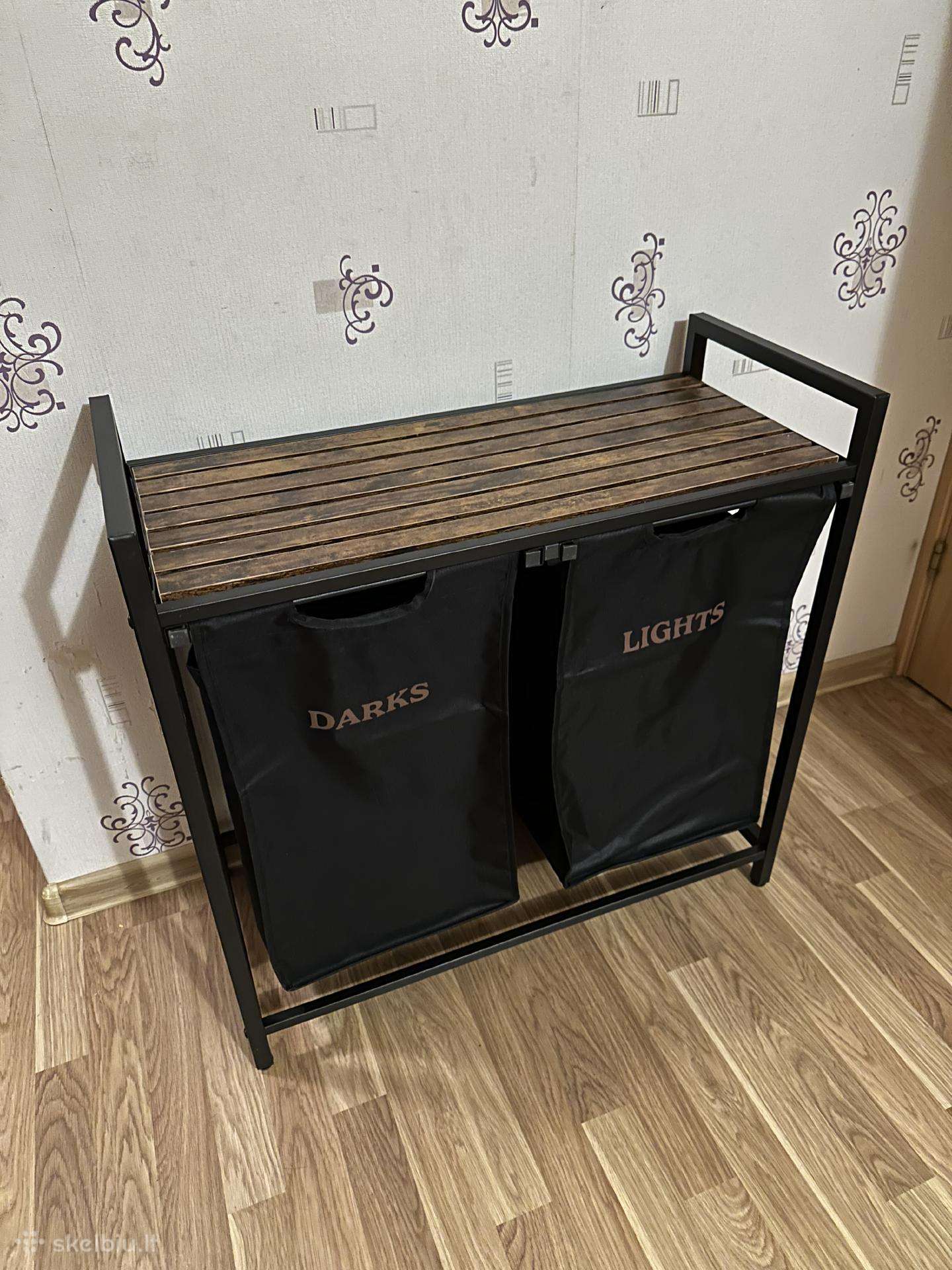 Skalbinių krepšys, 2 skyriai, 80 l