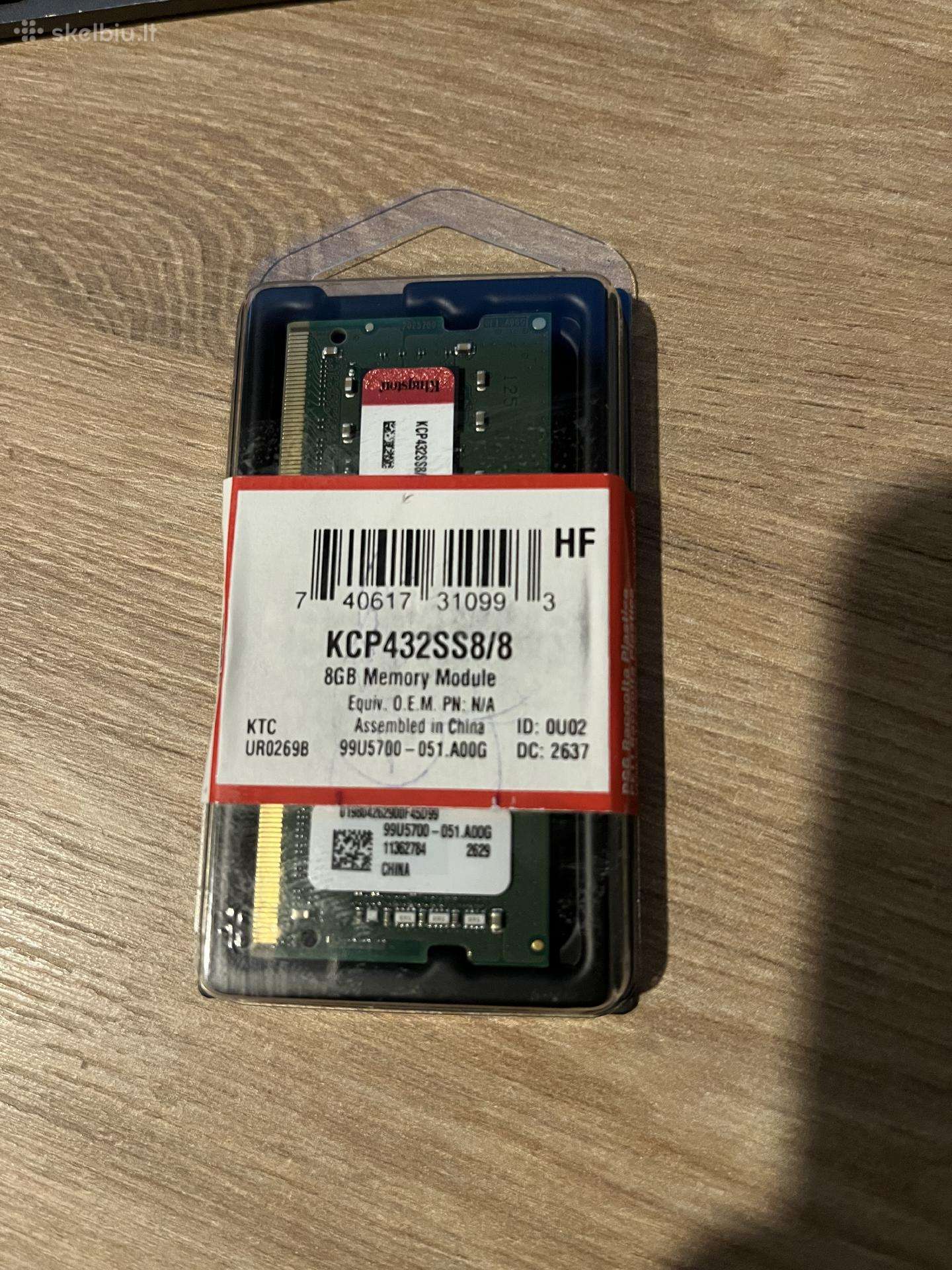 Naujas Kingston ddr4 RAM nešiojamam kompiuteriui