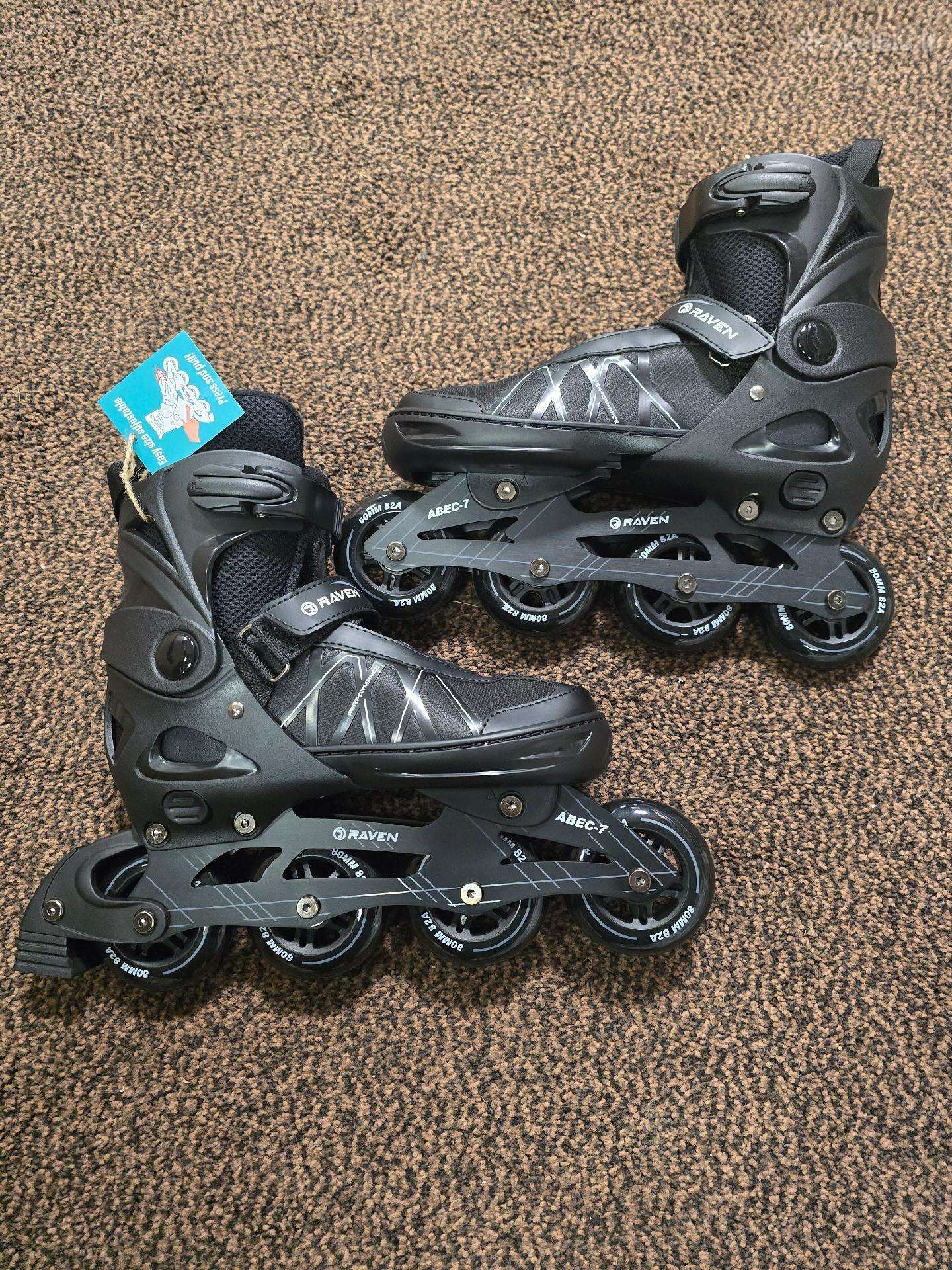 Reguliuojami riedučiai Raven Expert Black, 40–43