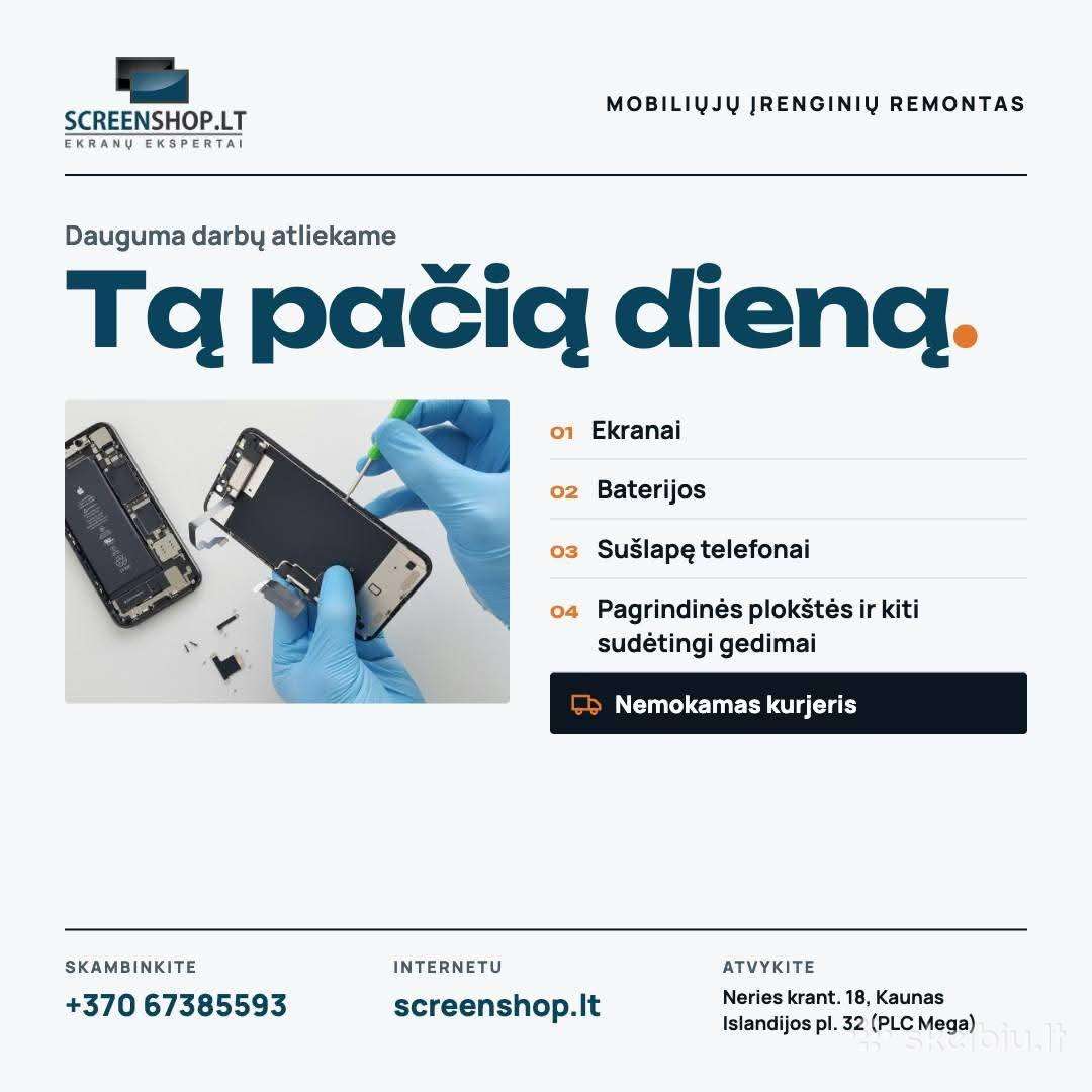 Telefonų,planšečių, kompiuterių remontas Kaune