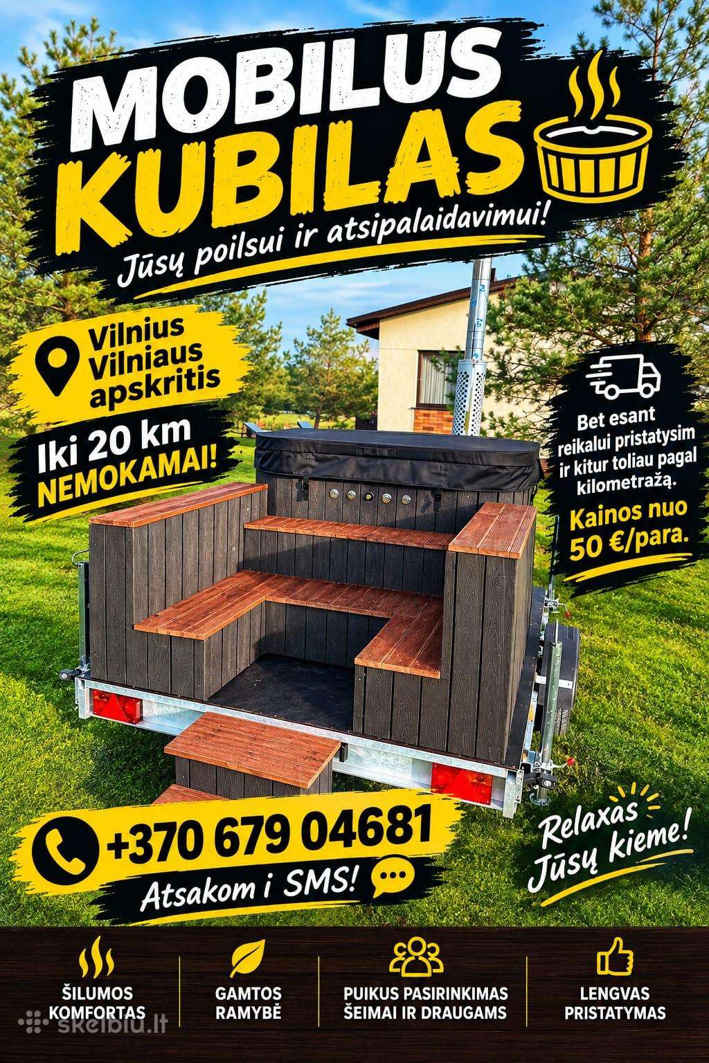Mobilus kubilas i jūsų namus