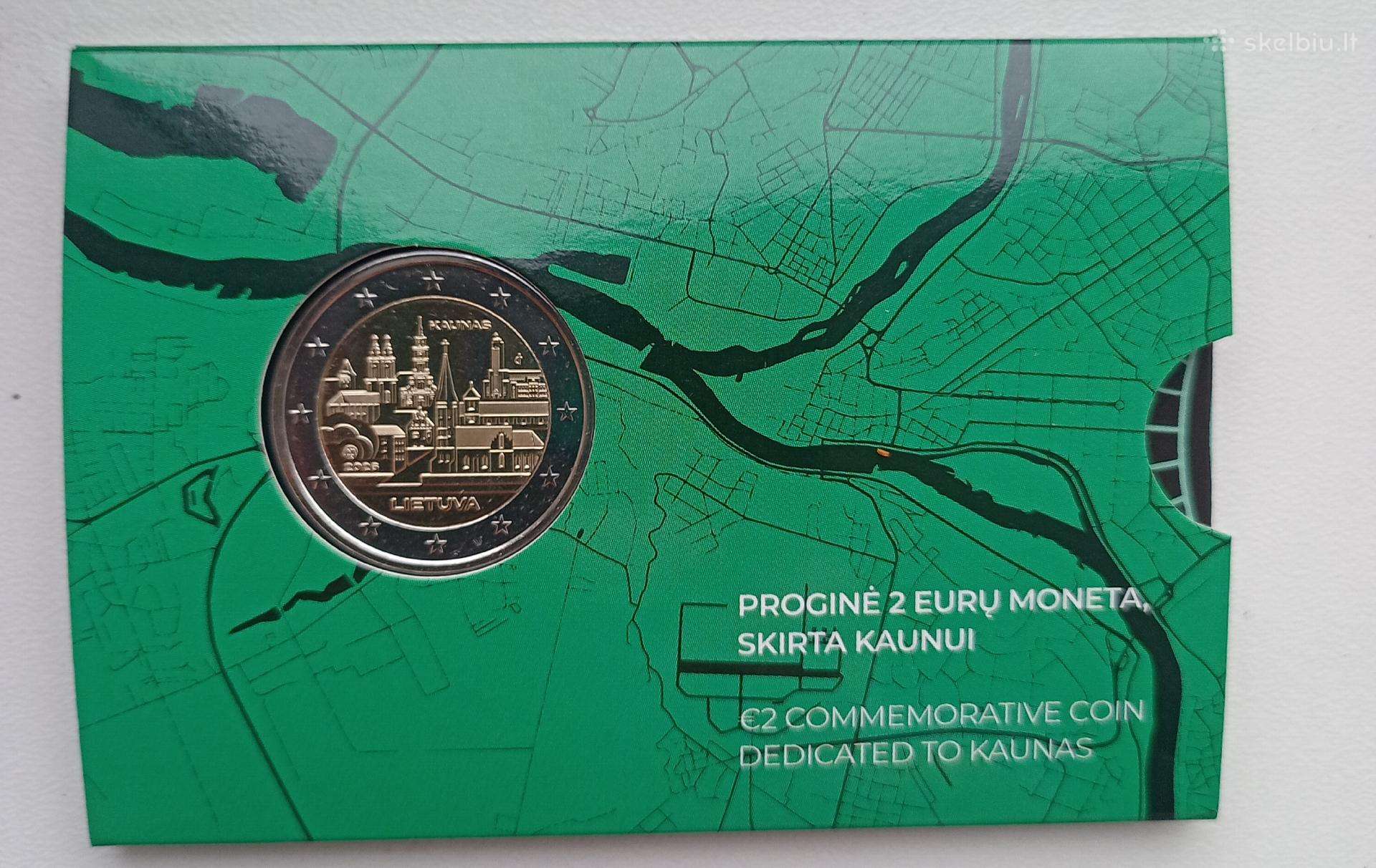 2 eur Bu moneta skirta Kaunui kortelėje 2026