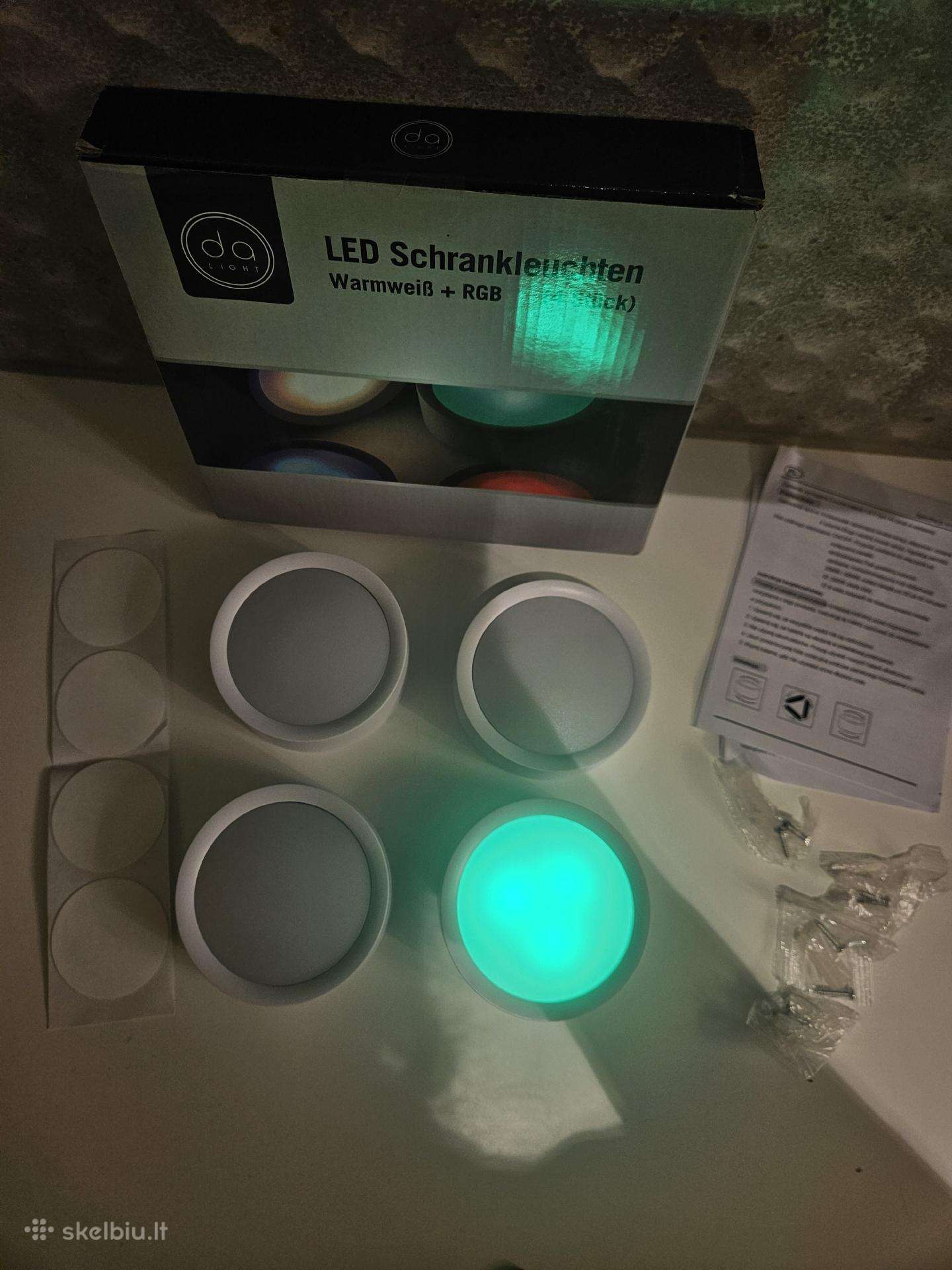 LED lempos, naujos 4vnt. 4 spalvų