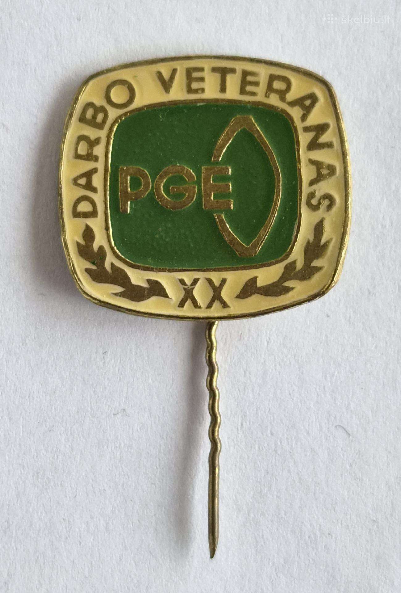 Ženkliukas Pge ''Darbo veteranas XX"
