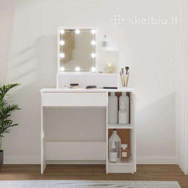 Kosmetinis staliukas su LED vidaxl(808810)