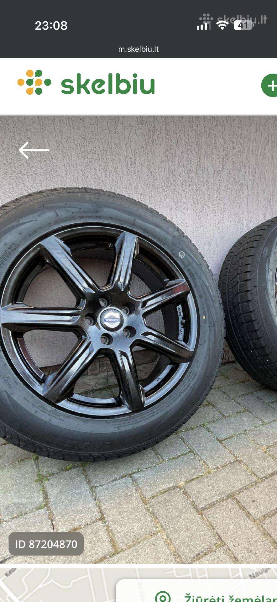 R18 lieti ratlankiai su žieminėmis padangomis