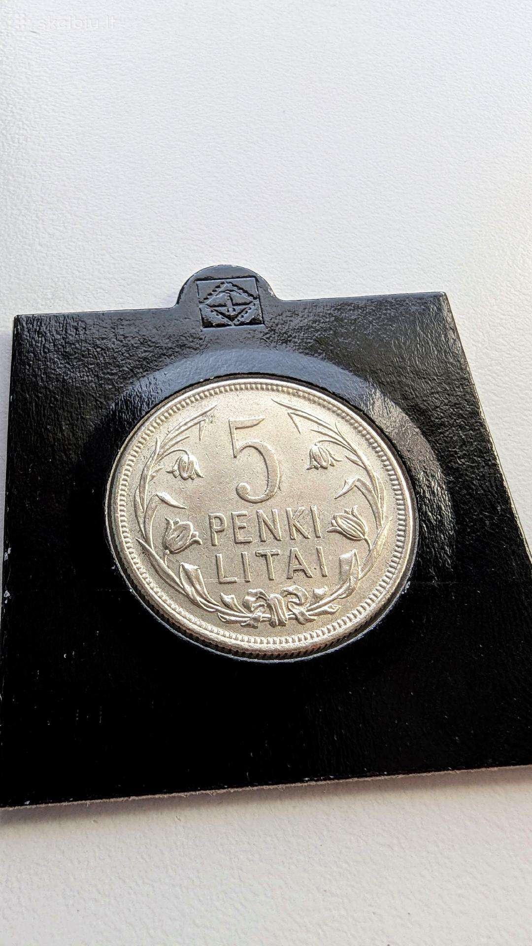 5 litai, 1925 m. Tarpukario Lietuvos Mmoneta