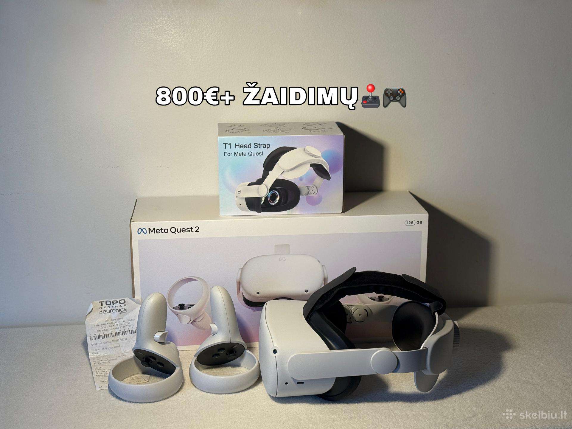 800€ žaidimų! Meta Quest 2 128gb Oculus Vr