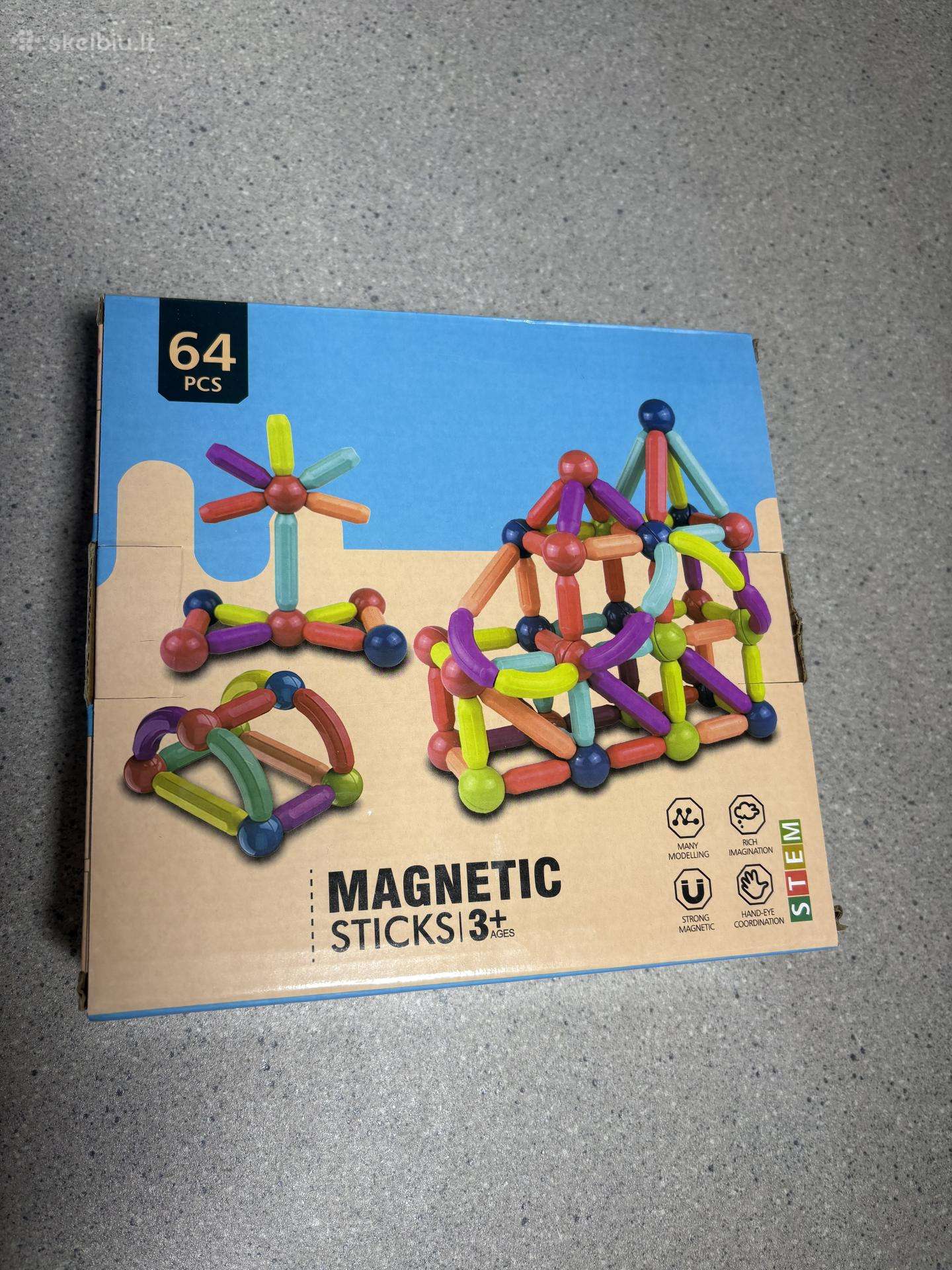 Magnetinis lavinamasis konstruktorius 64 dalių