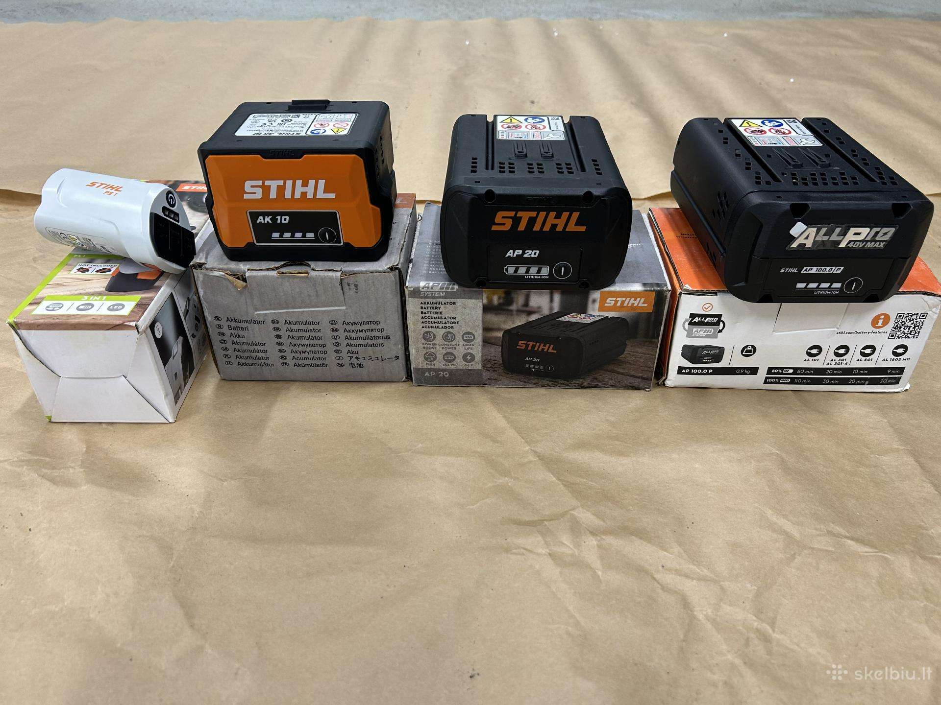 Stihl ir Husqvarna akumuliatoriai