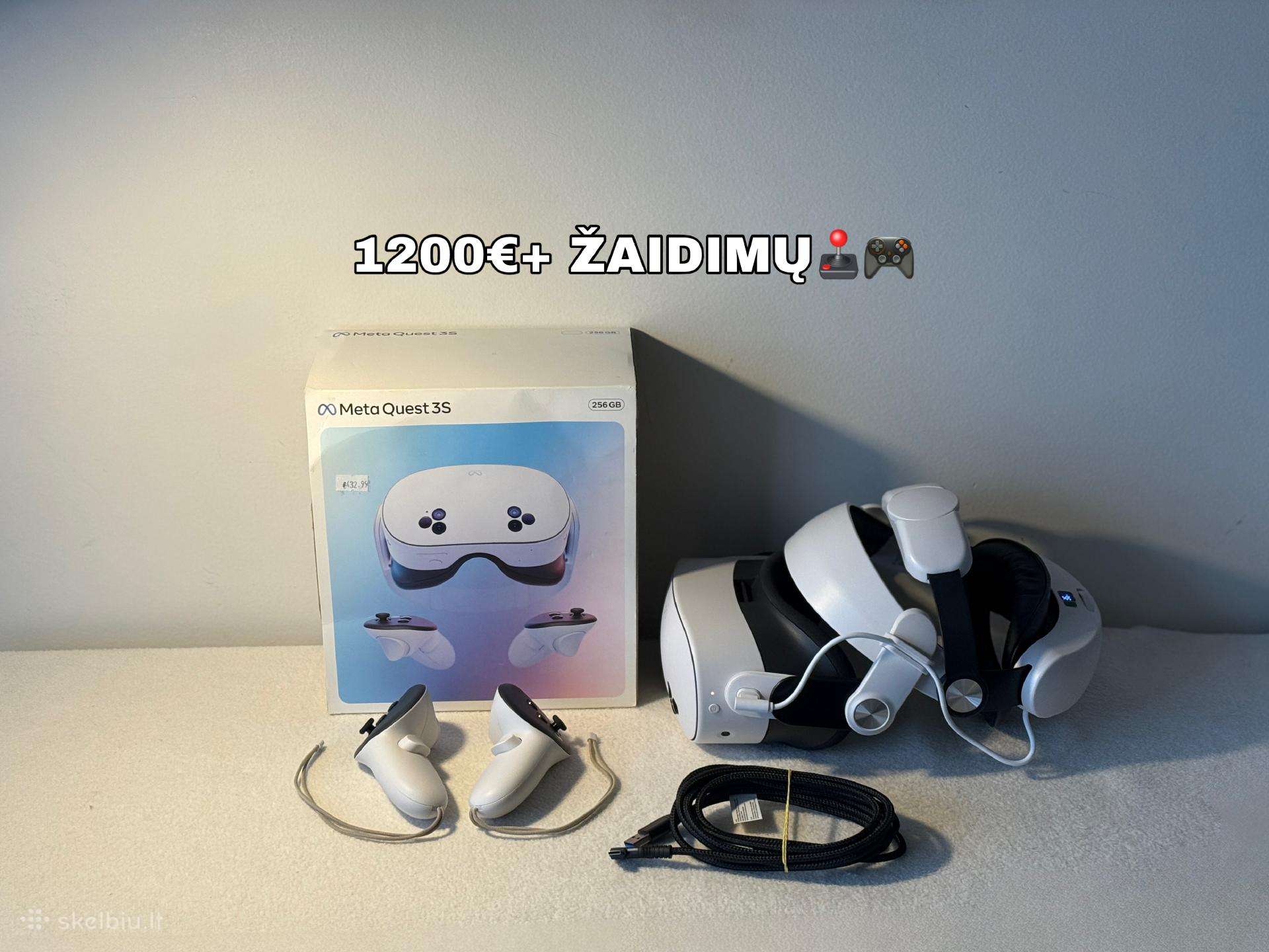 1200€ žaidimų! Meta Quest 3s 256gb Oculus Vr