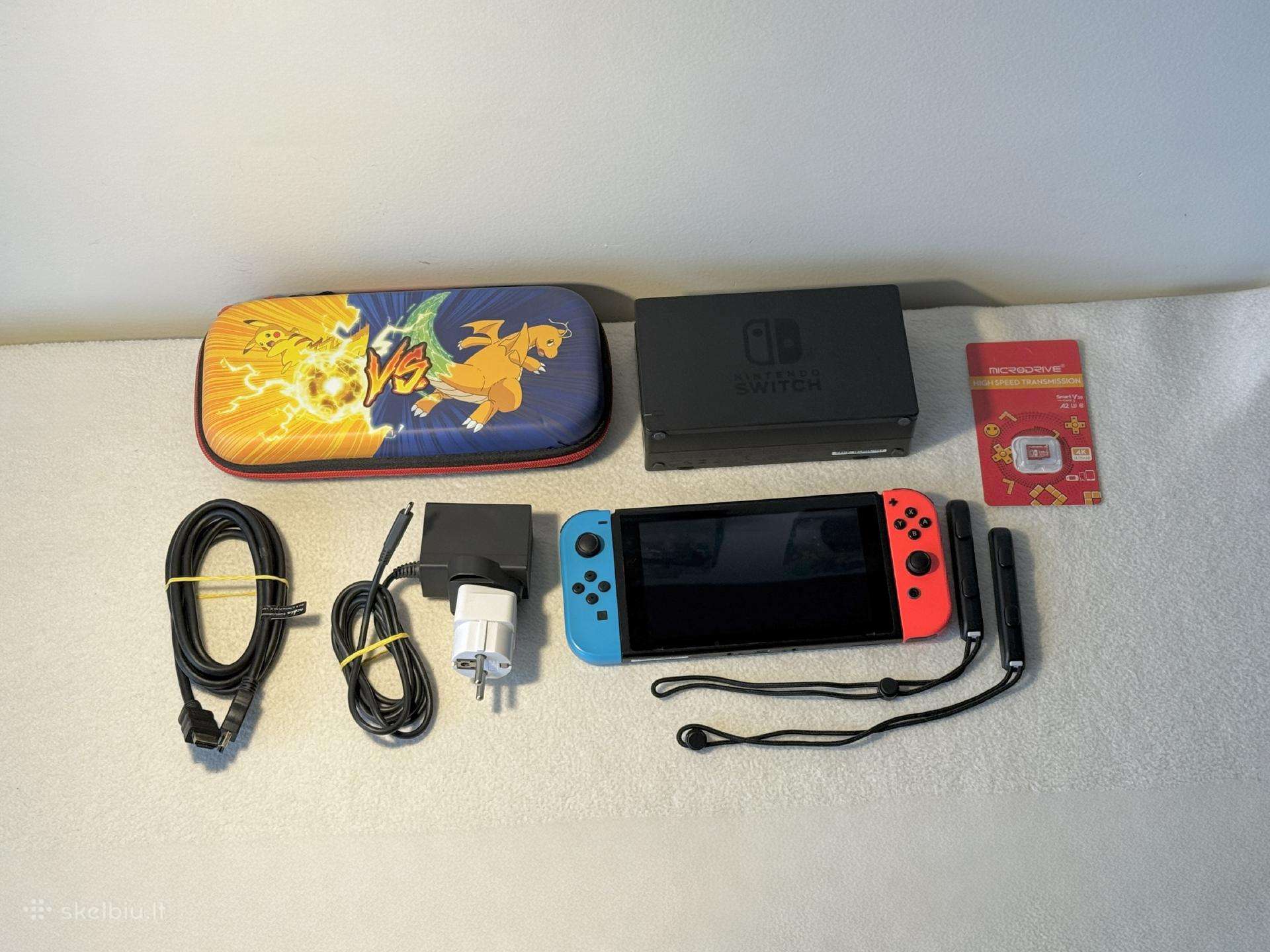 Nintendo Switch V2 32gb Nsw Blue & Red + 128gb