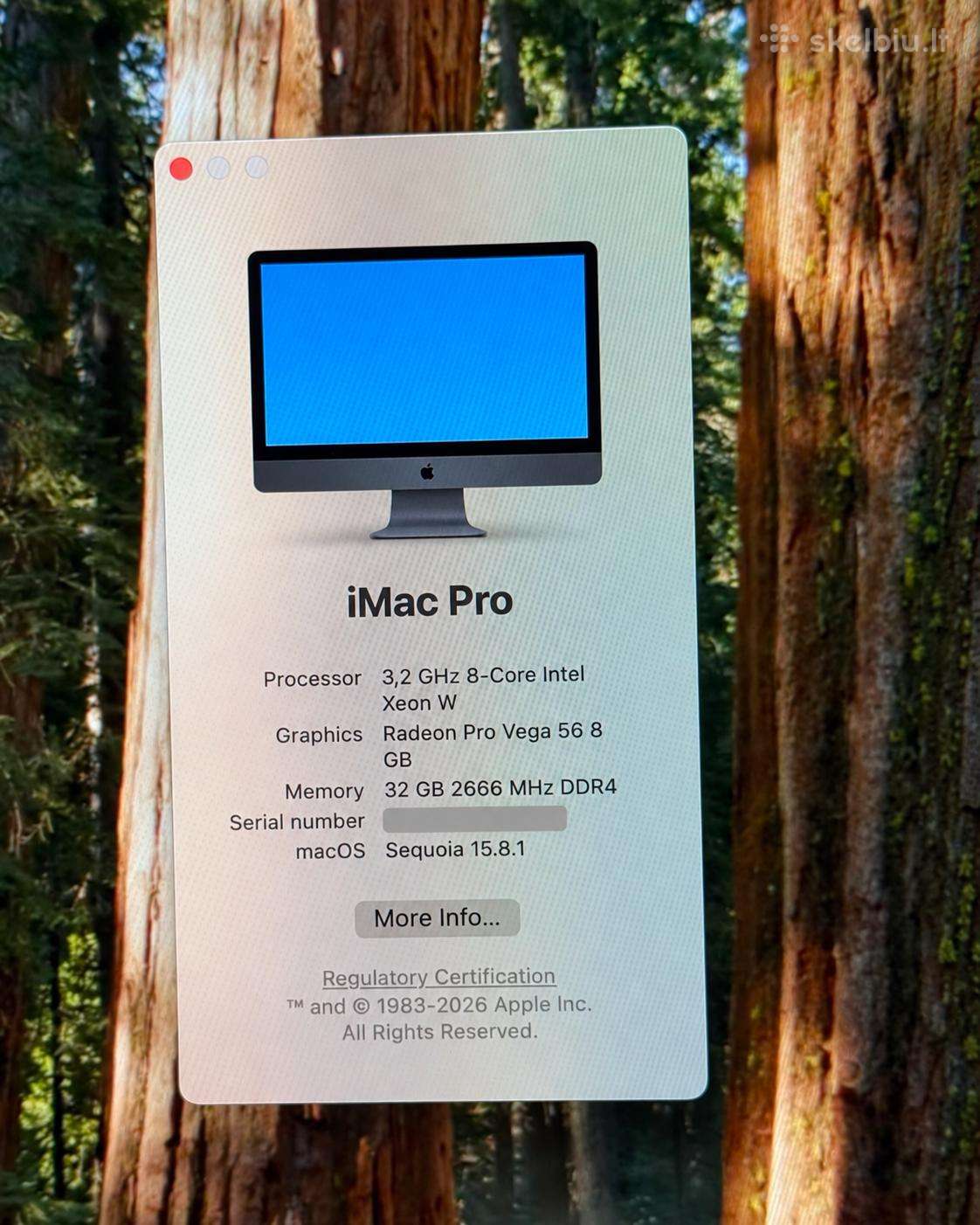 Parduodamas Apple iMac Pro 27 Retina 5k (2017)