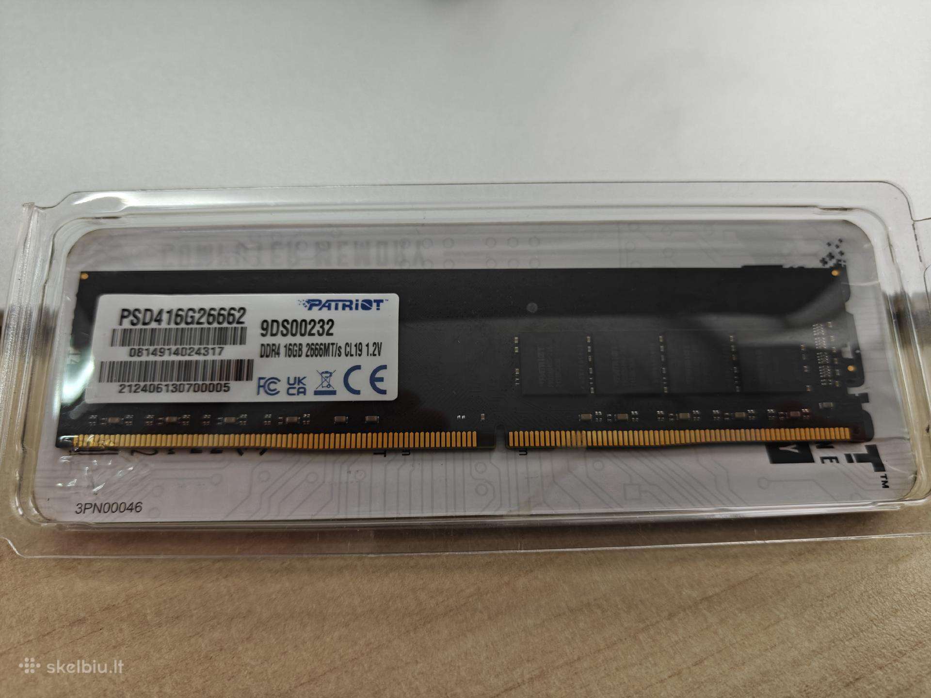 Naujas, nenaudotas 16gb Ddr4 2666mhz RAM