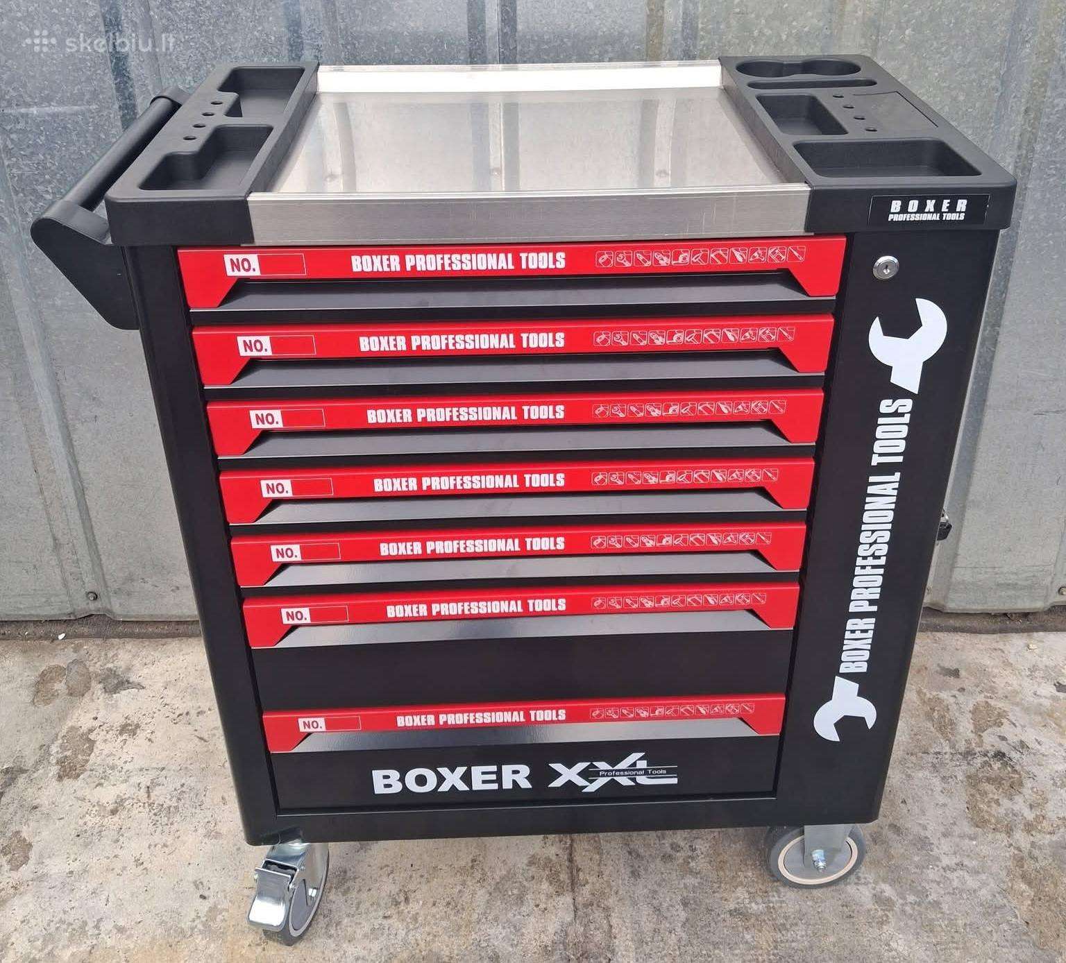 Boxer XXL įrankių vežimėlis 256 dalių!