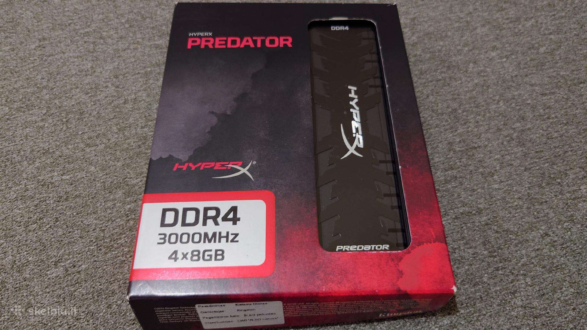 Kingston Hyperx Predator Ddr4 32gb (4x8gb) 3000mhz