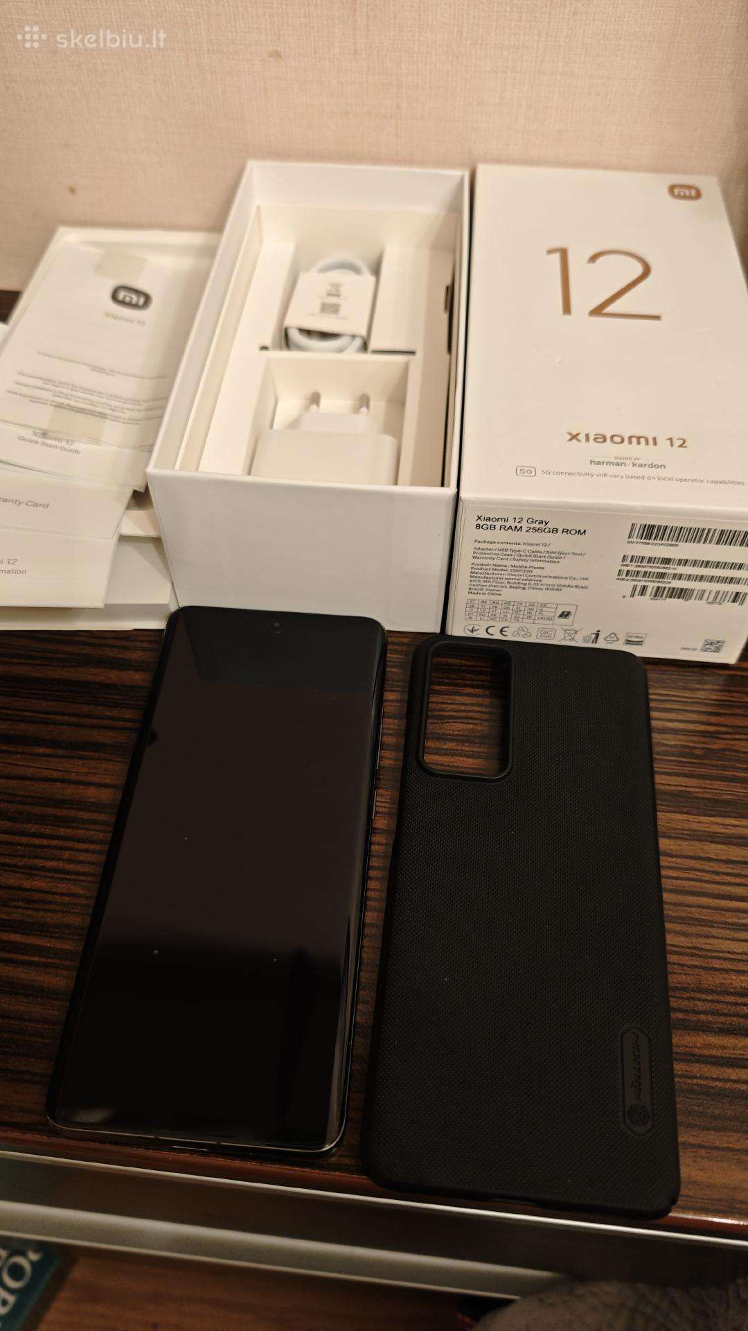 Xiaomi 12 256gb. Black + komplektas