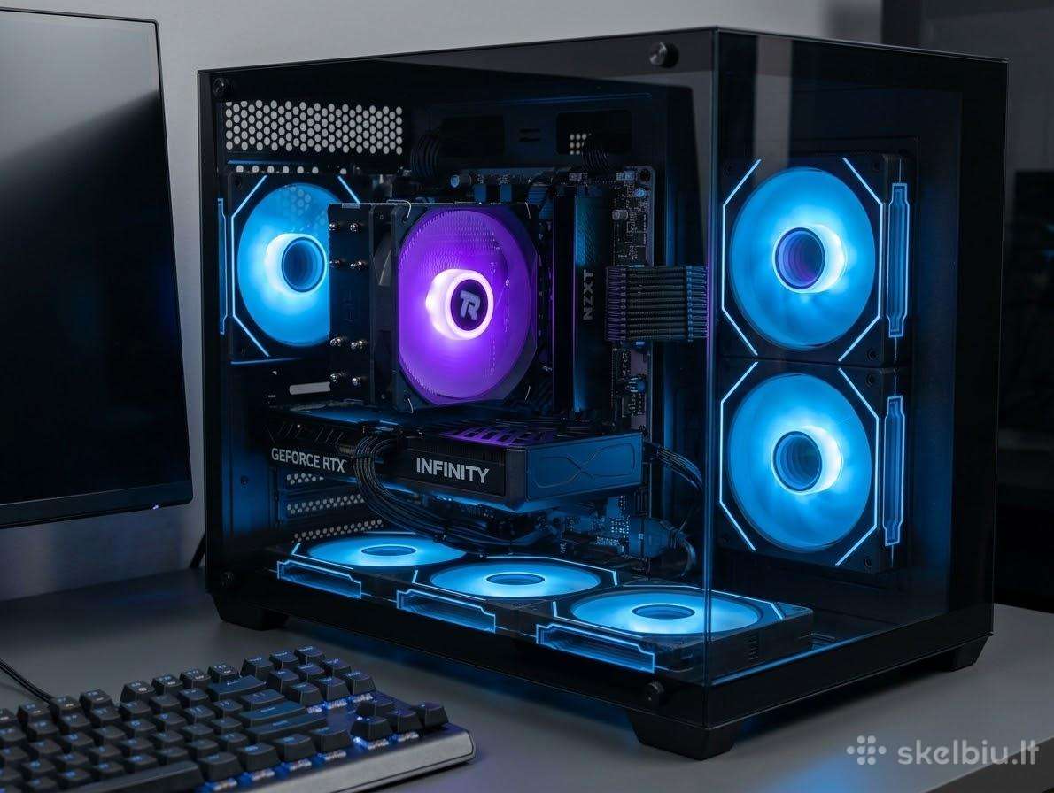 Žaidimų-mokslų Pc Ryzen 5 5600,16gb,rx5700xt,1tb