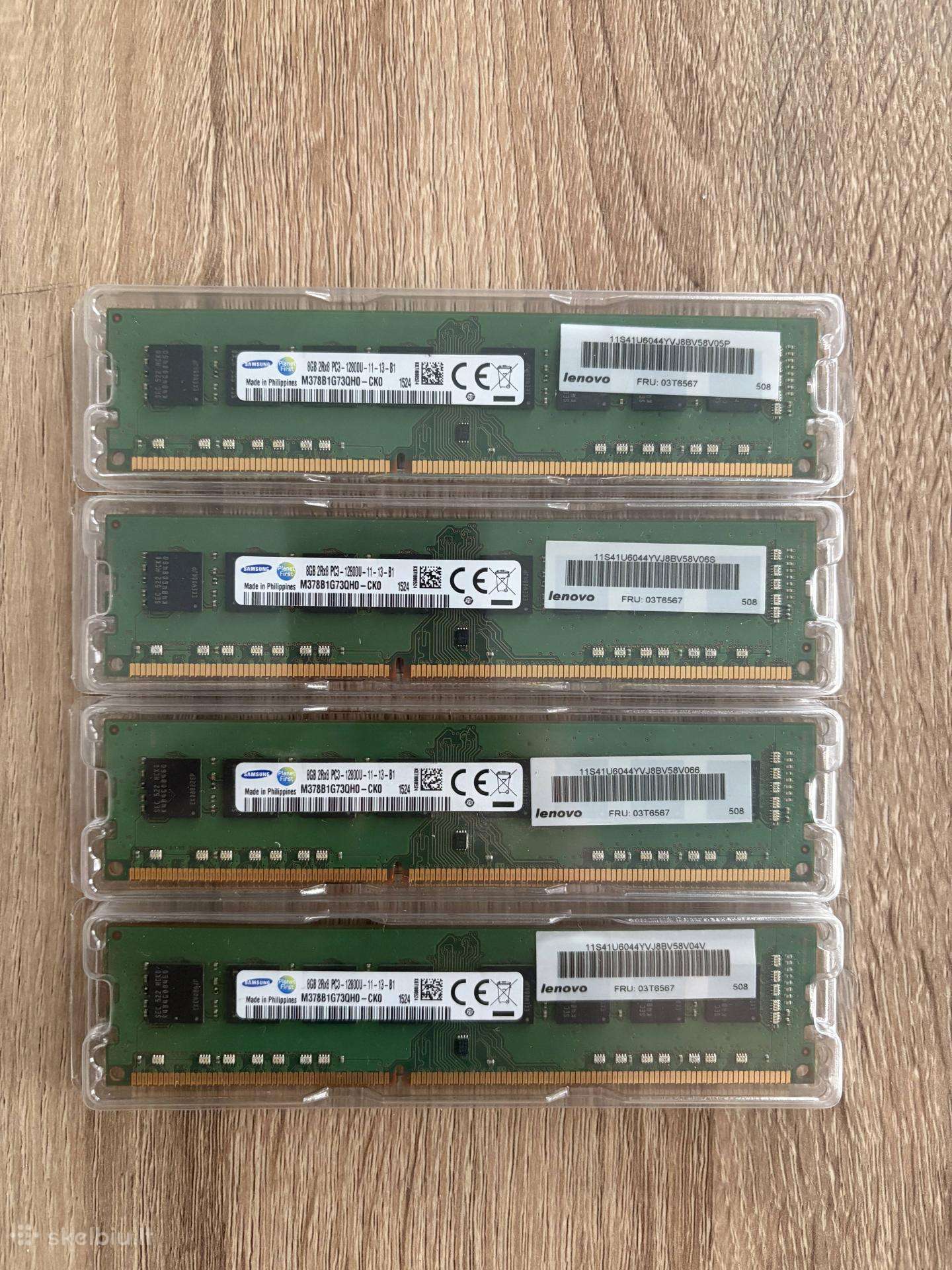 32gb Ddr3 RAM 4x8gb Samsung (Lenovo Oem) 1600mhz