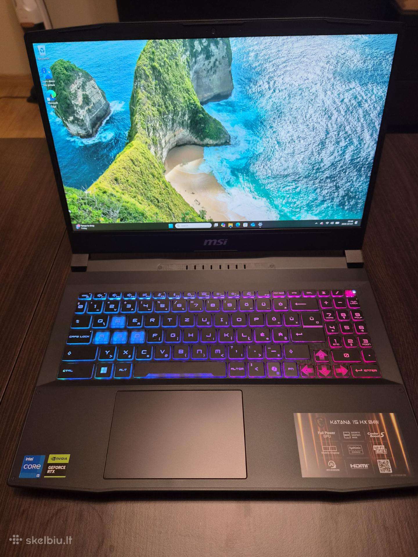 Naujas Msi Katana 15 Hx žaidimų kompiu