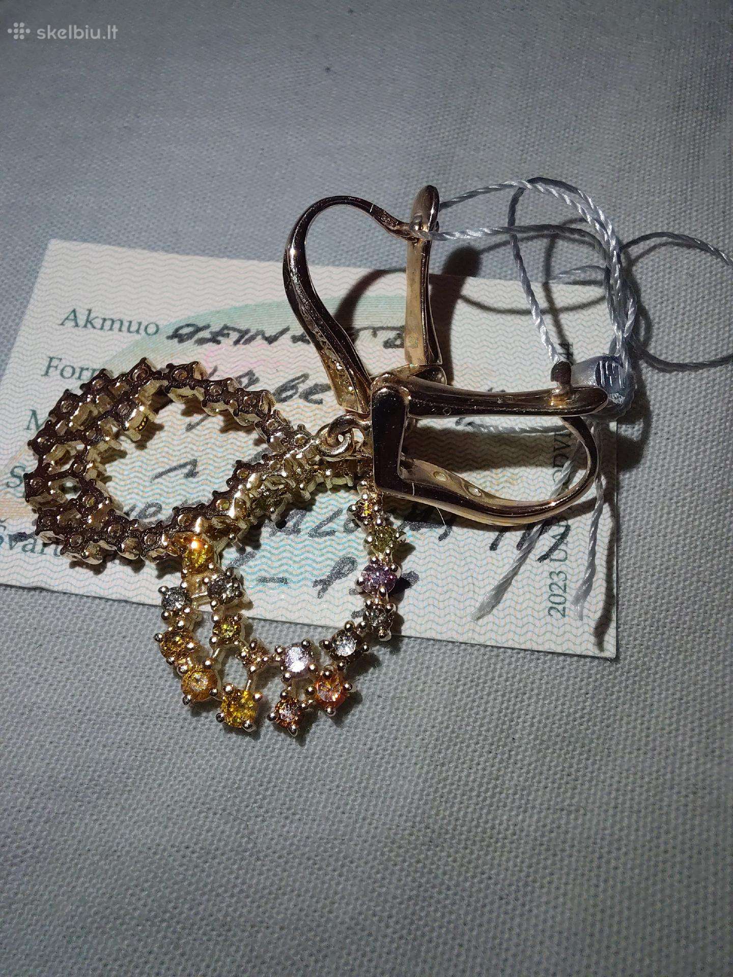 Pprabangūs auskarai su deimantais (1,05ct)