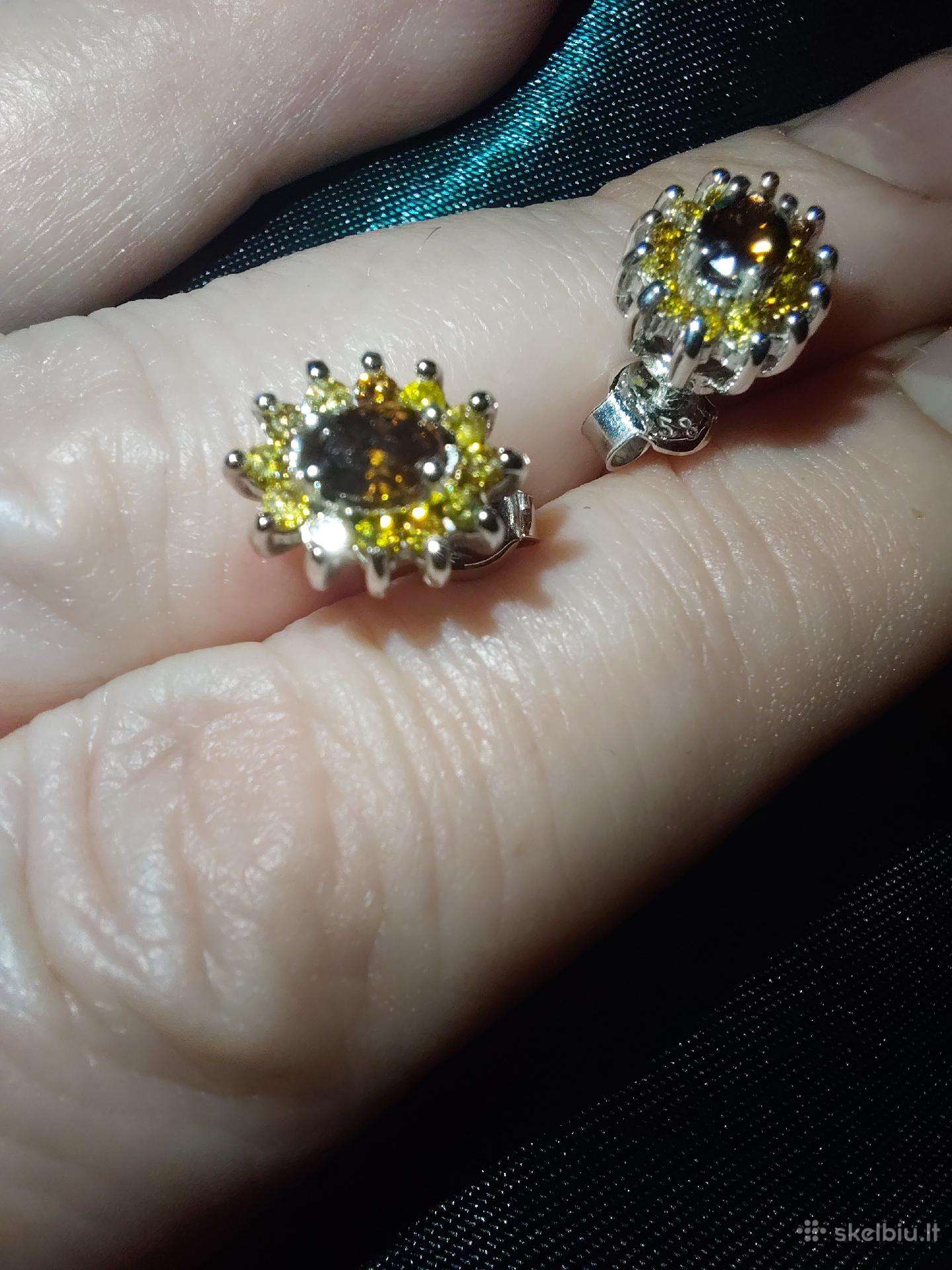 Auksiniai auskarai su briliantais (0,87ct)