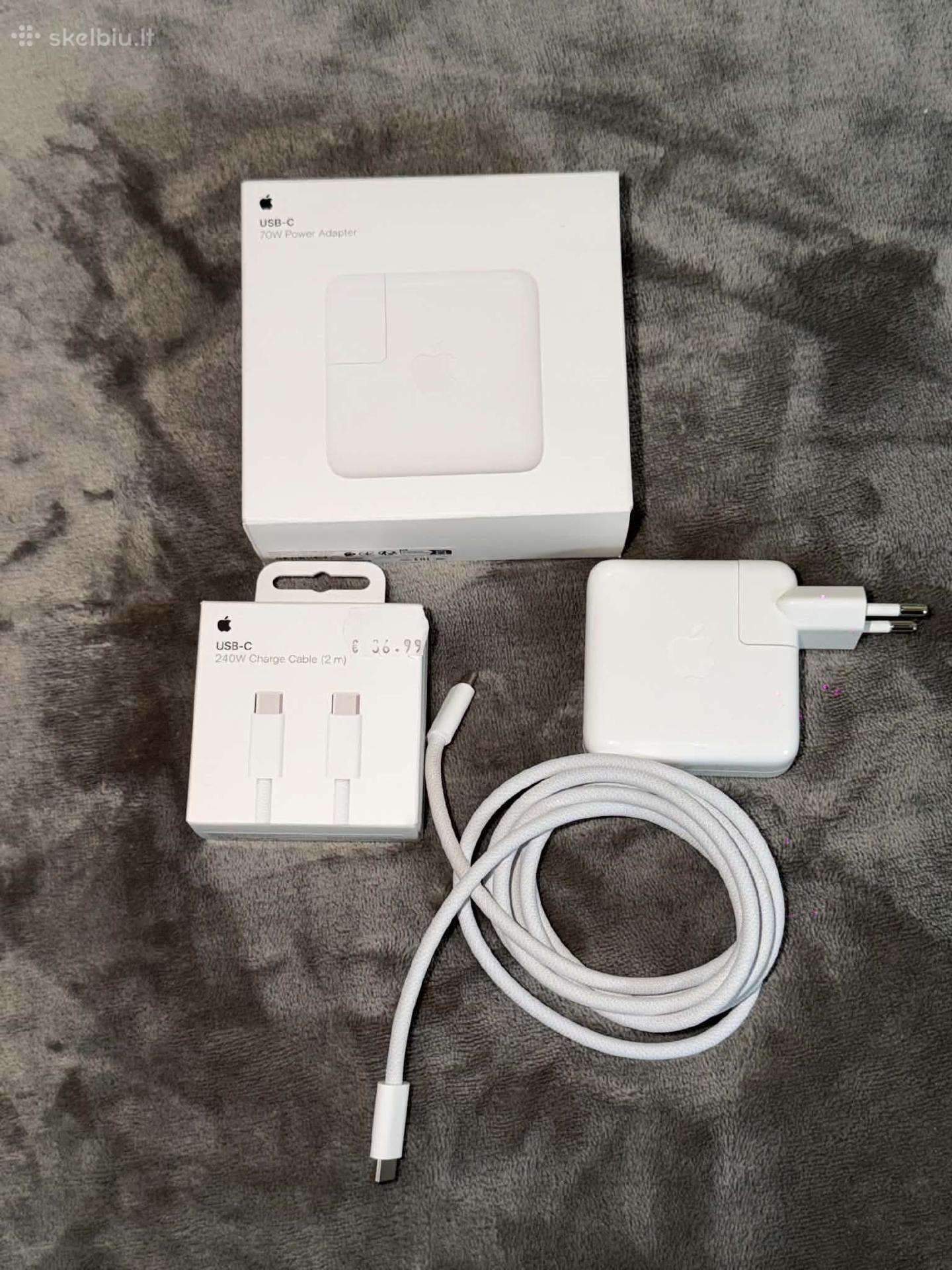 70w Usb-c Power Adapter ir Usb-c Charge Cable laid