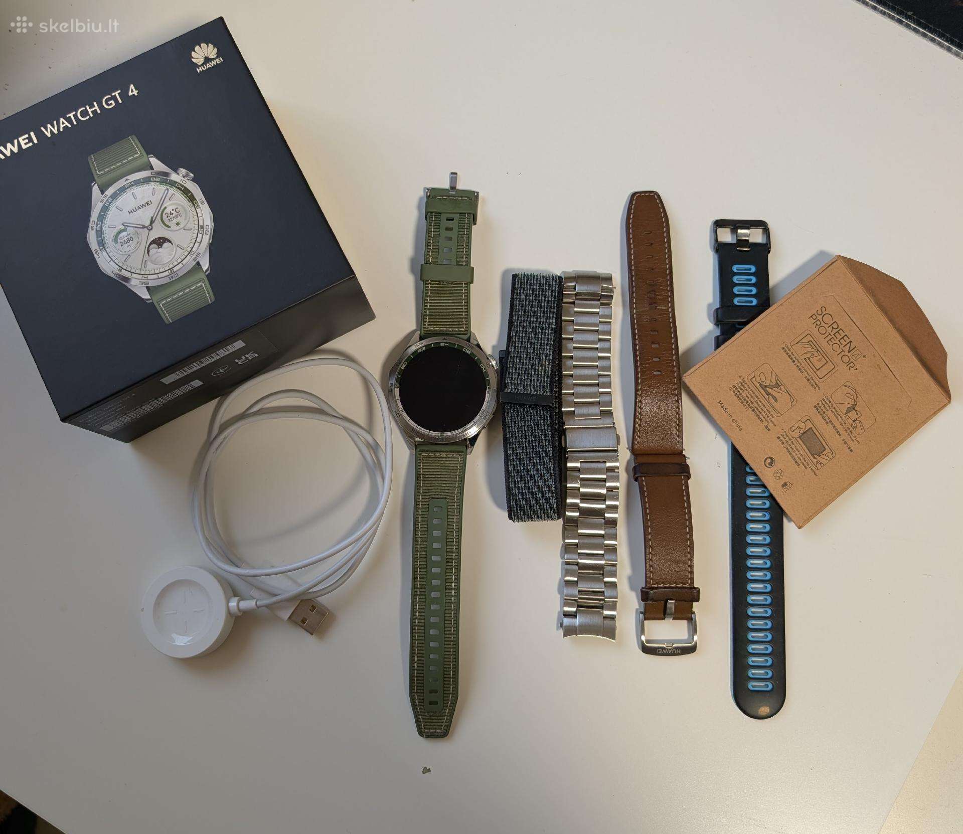 Huawei watch 4gt pilnas komplektas