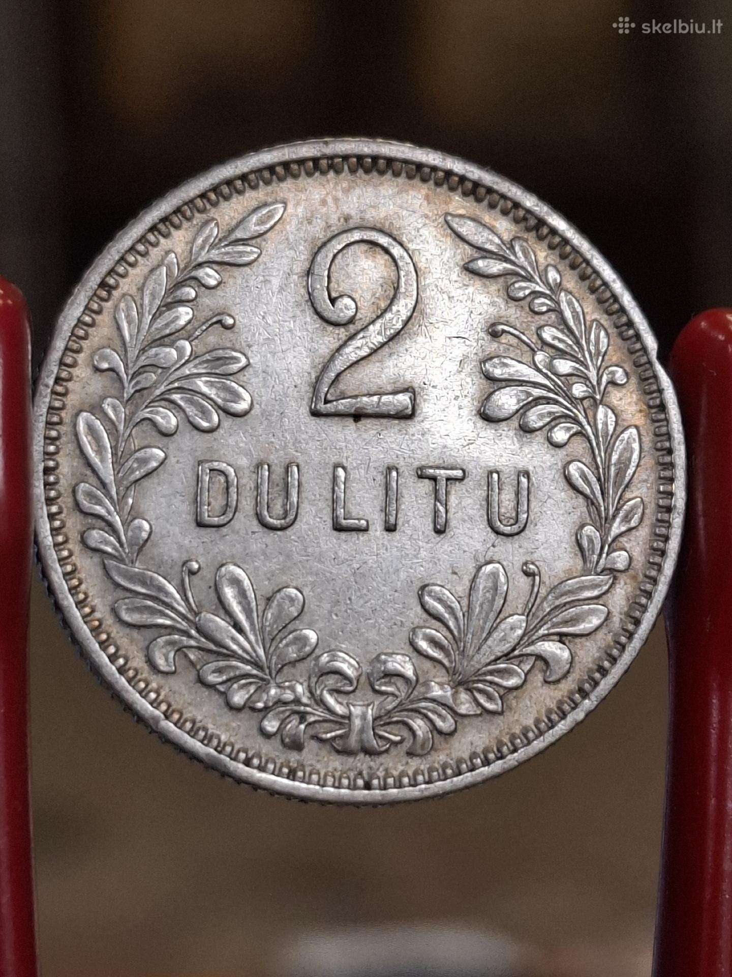 Sidabriniai du litai 1925 Lietuva
