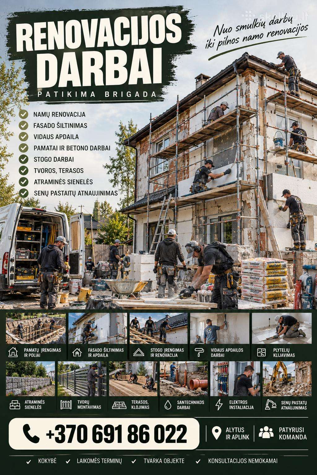 Renovacijos ir statybos darbai Dzūkija