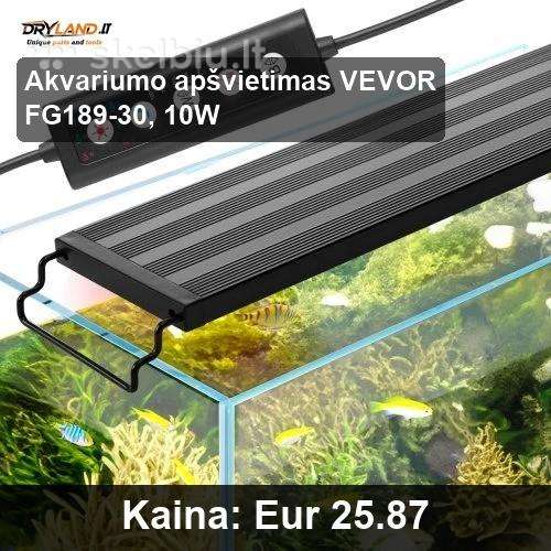 Akvariumų ir gyvūnų priežiūros įranga
