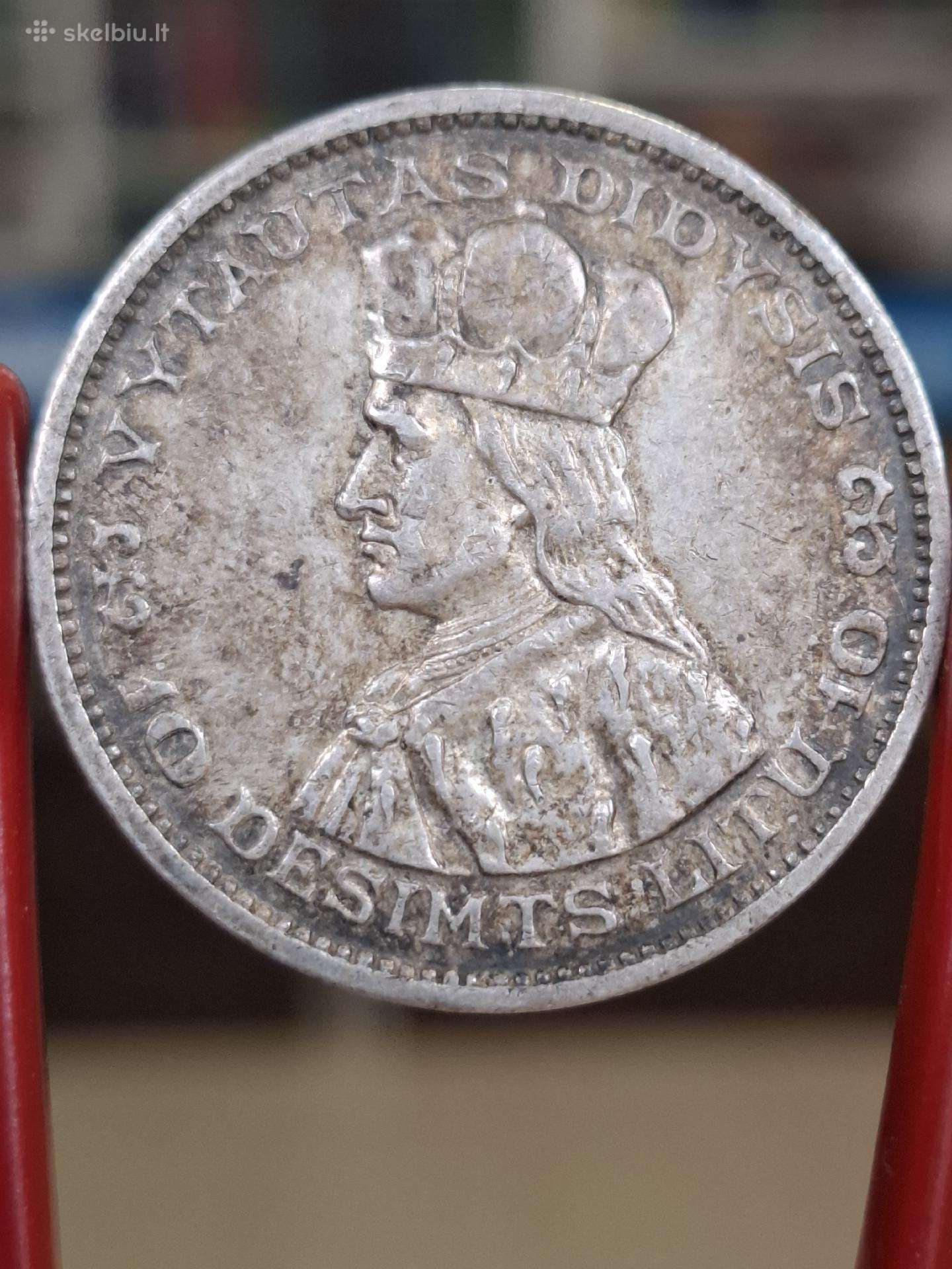Vytautas 1936 10 litų sidabras