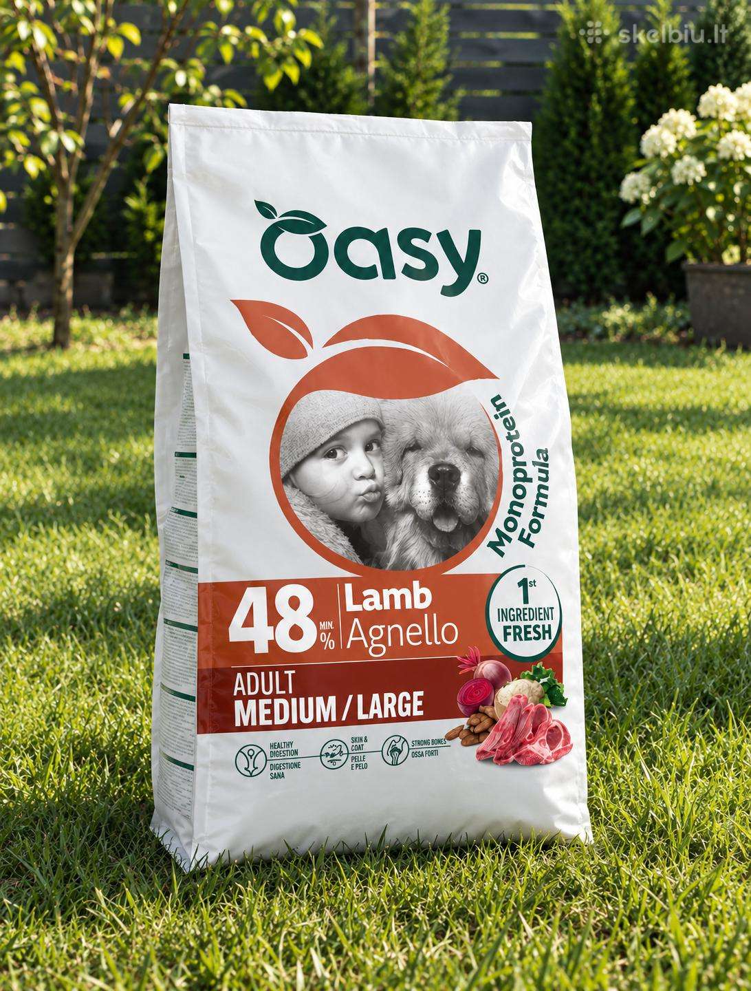 Oasy Monoprotein sausas pašaras su ėriena 10kg