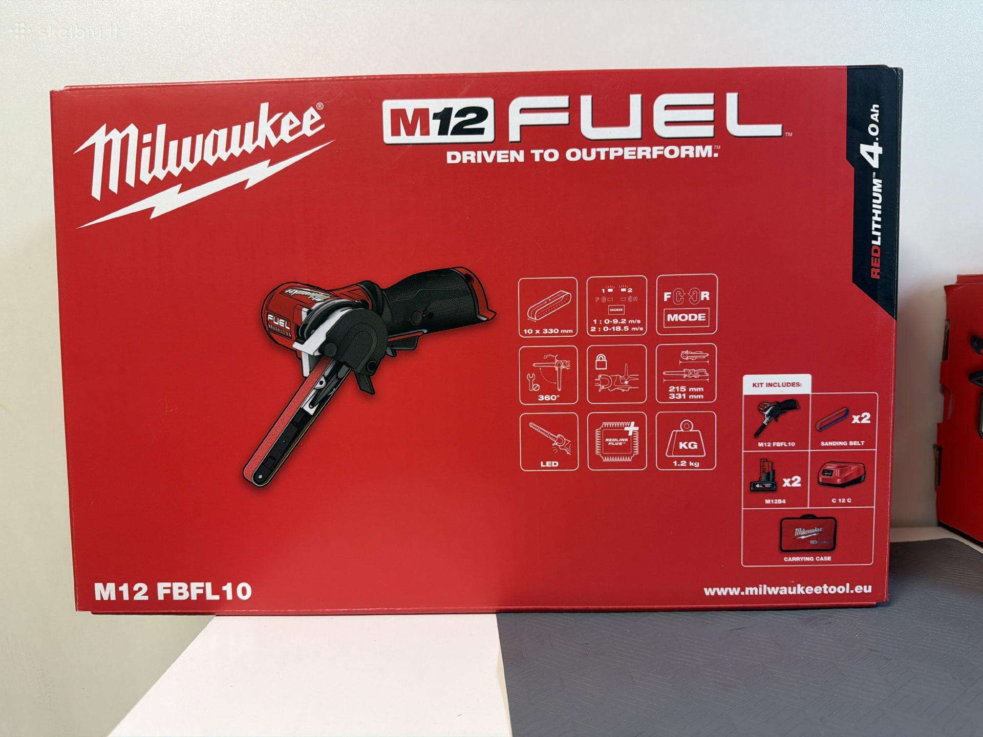 Milwaukee M12 Fbfl10 juostinis šlifuoklis
