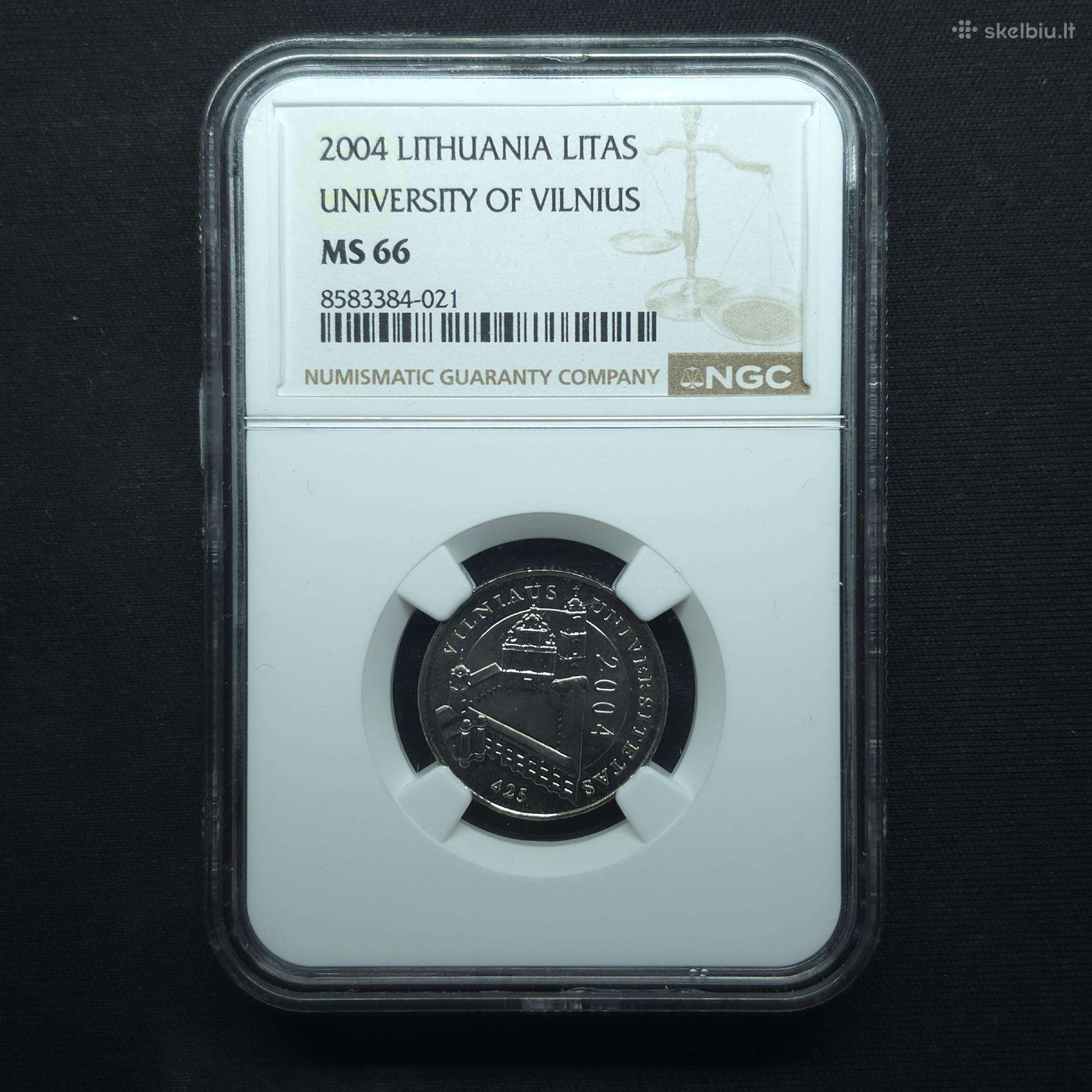 1 litas 2004 m. Ngc Ms 66 Vilniaus universitetas