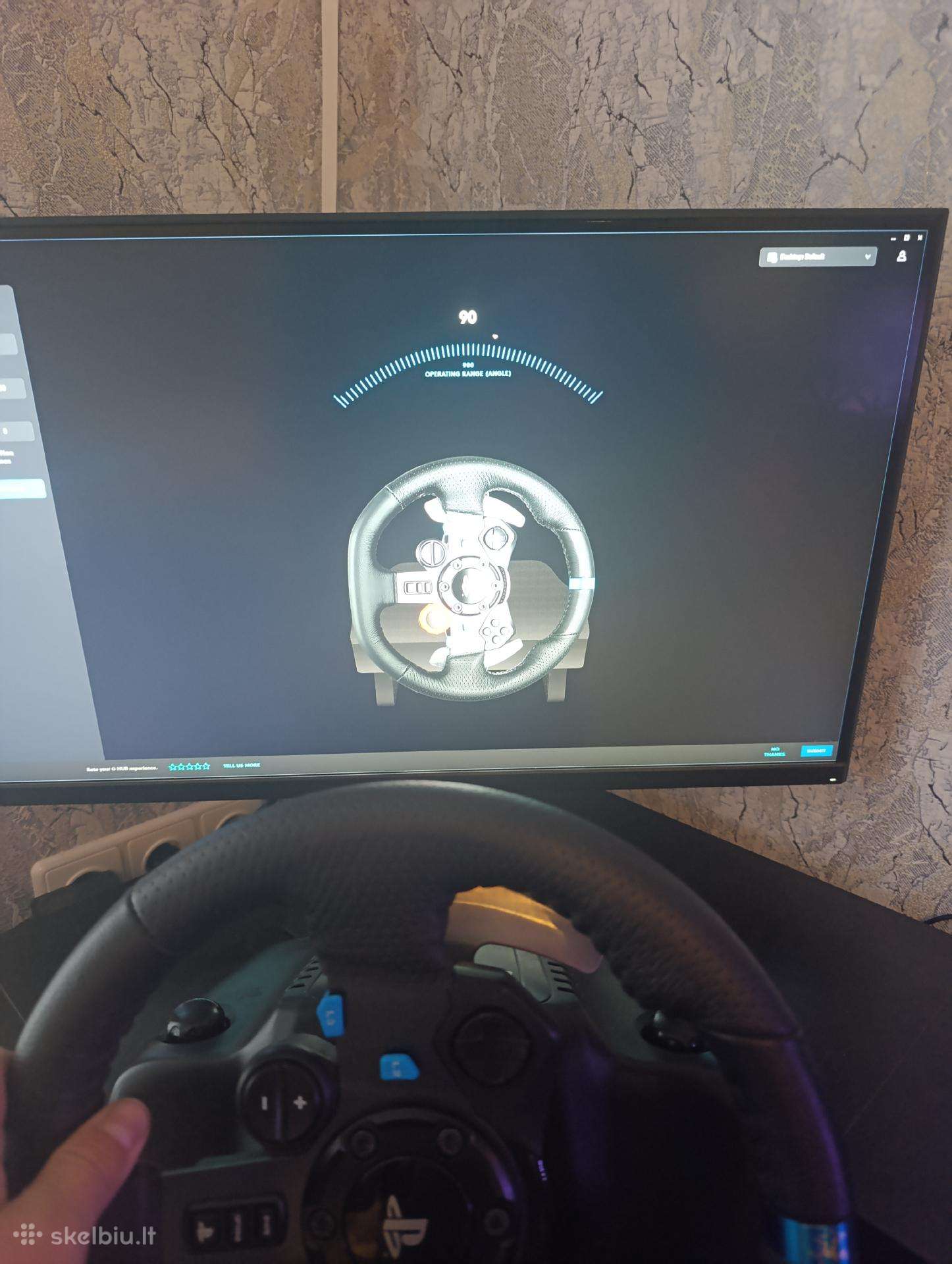 Logitech g29 vairas su pedalais