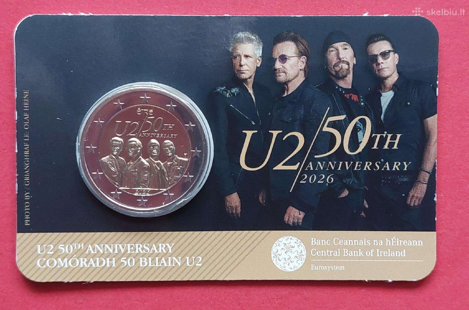 Airija 2026 m. 2 € U2 – Bu (numizmatinėje pakuot