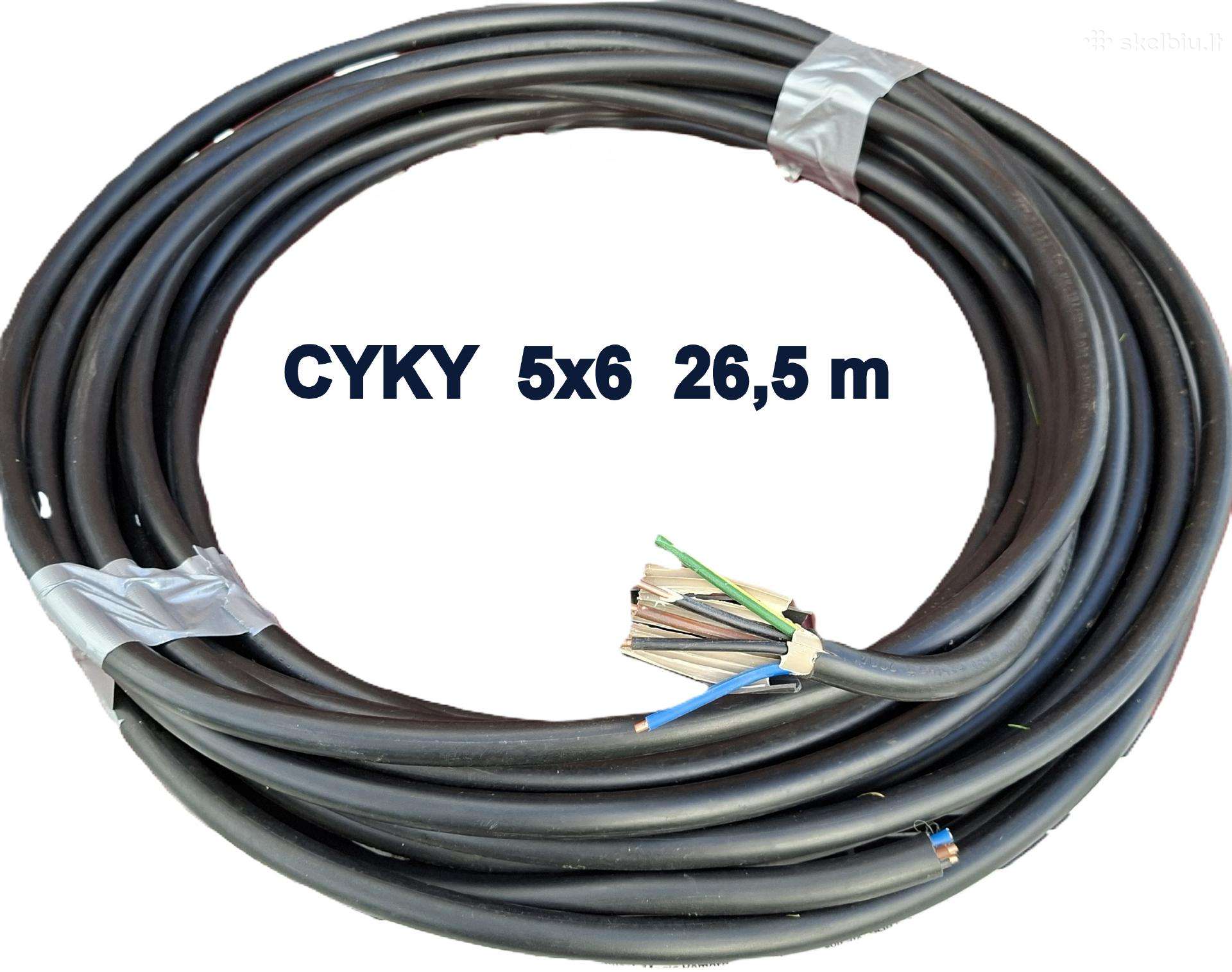 Kabelis varinis, monolitas Cyky 5x6 mm2