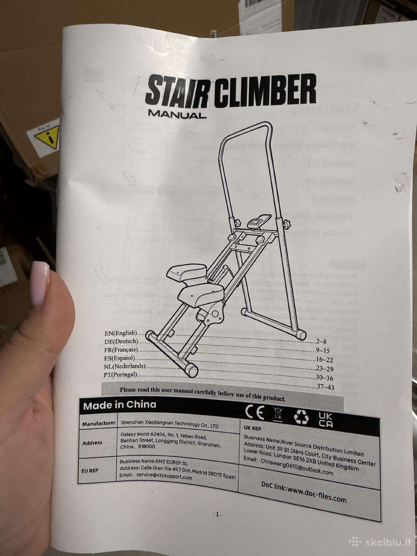 Treniruoklis laiptukais stair climber
