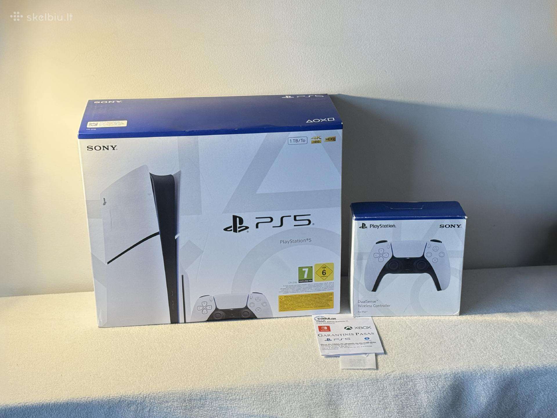 Garantija 18men Sony Playstation 5 Slim Disc 825gb