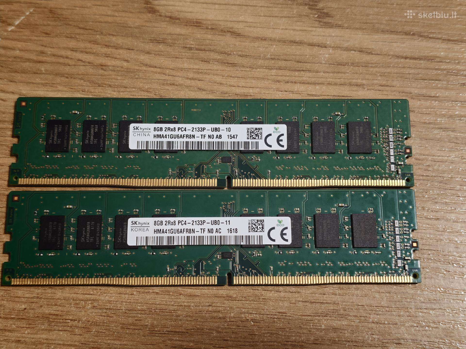 2x8gb Sk hynix Ddr4-2133 RAM 16gb Udimm komplektas