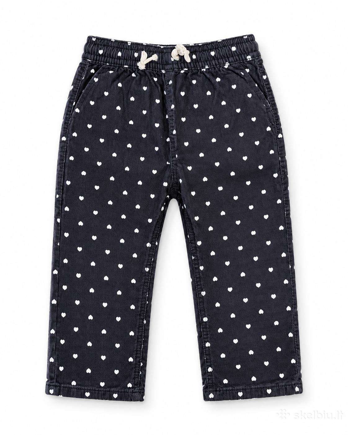 H&m kelnės su širdutėmis, 86 cm