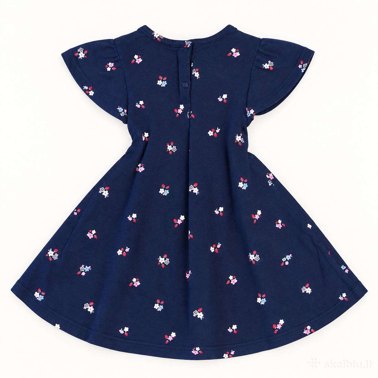 C&a Baby Club tamsiai mėlyna gėlėta suknelė, 86 cm