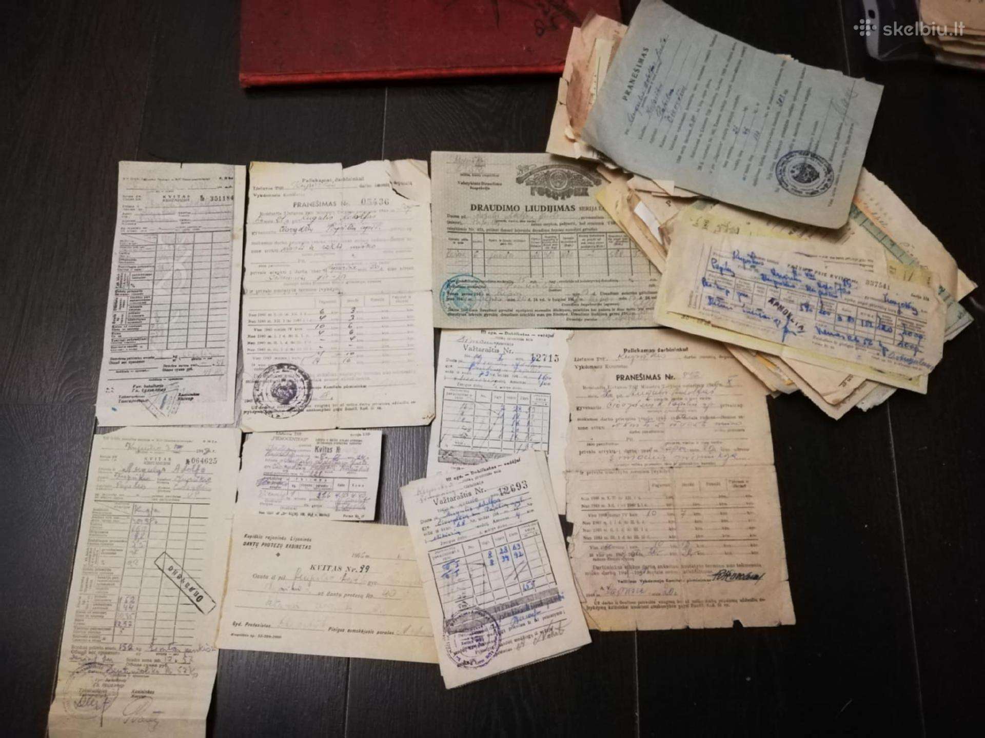 Kupiškis.saskaitos,prievoles kvitai.a.pokaris.105v