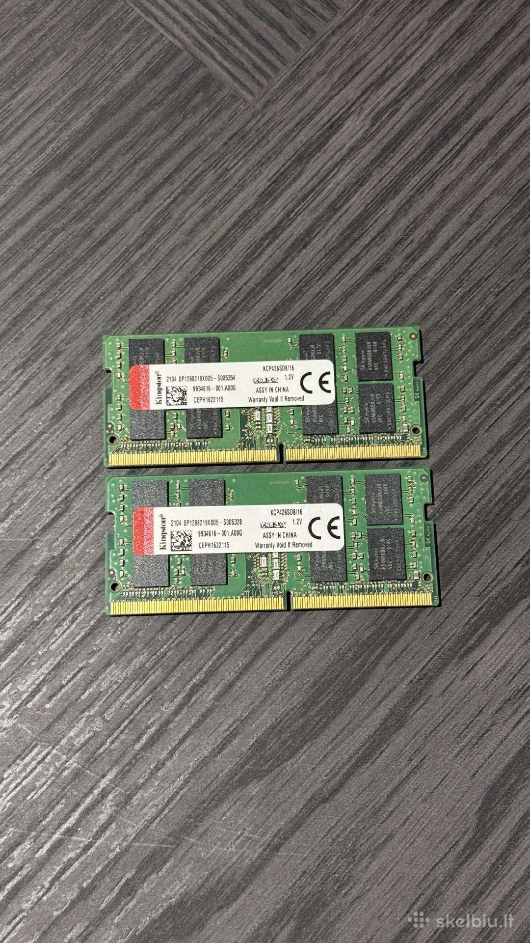 16gb RAM (2 vnt) Ddr4