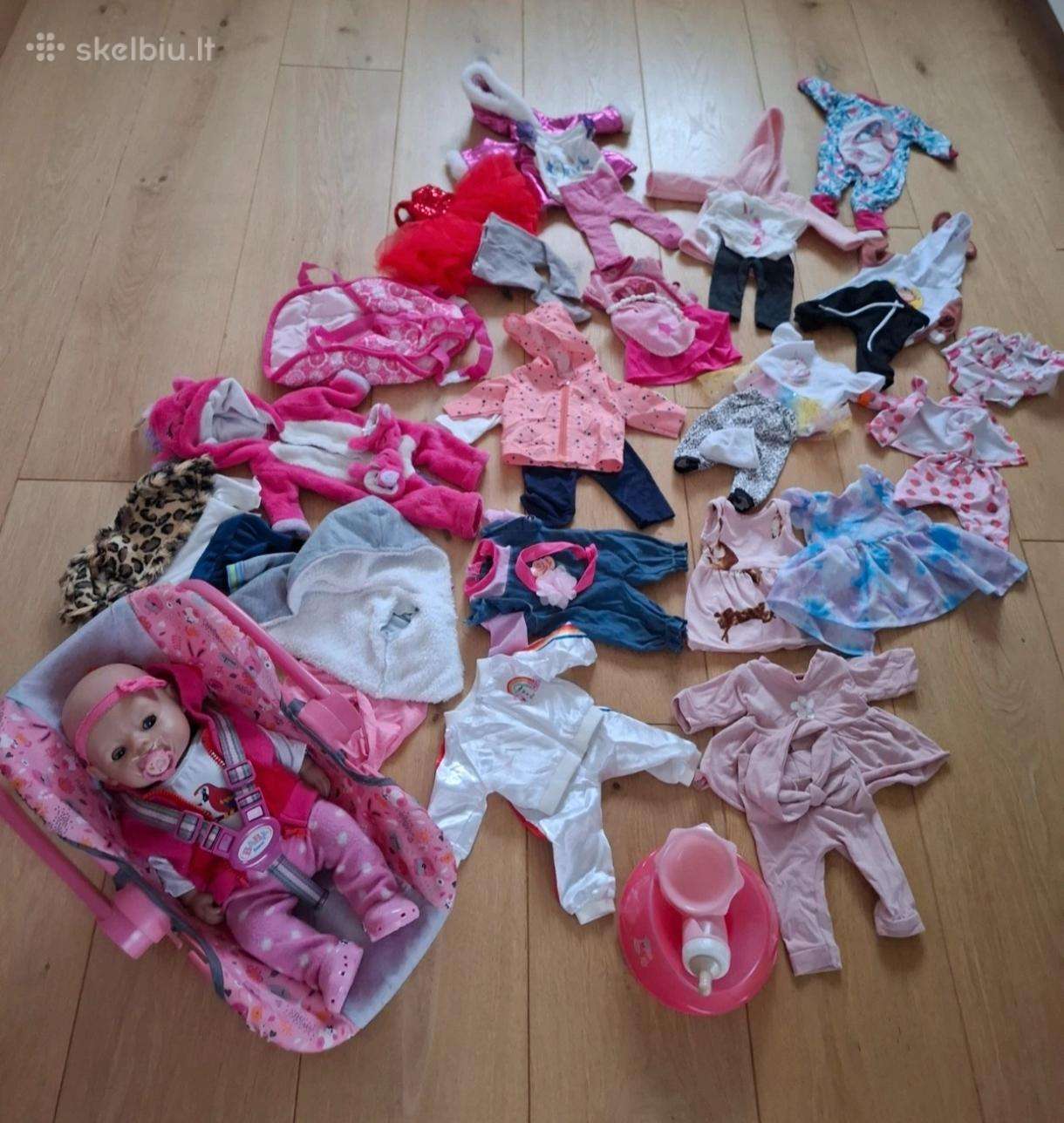 Baby born lėlė su priedais ir daug rūbelių