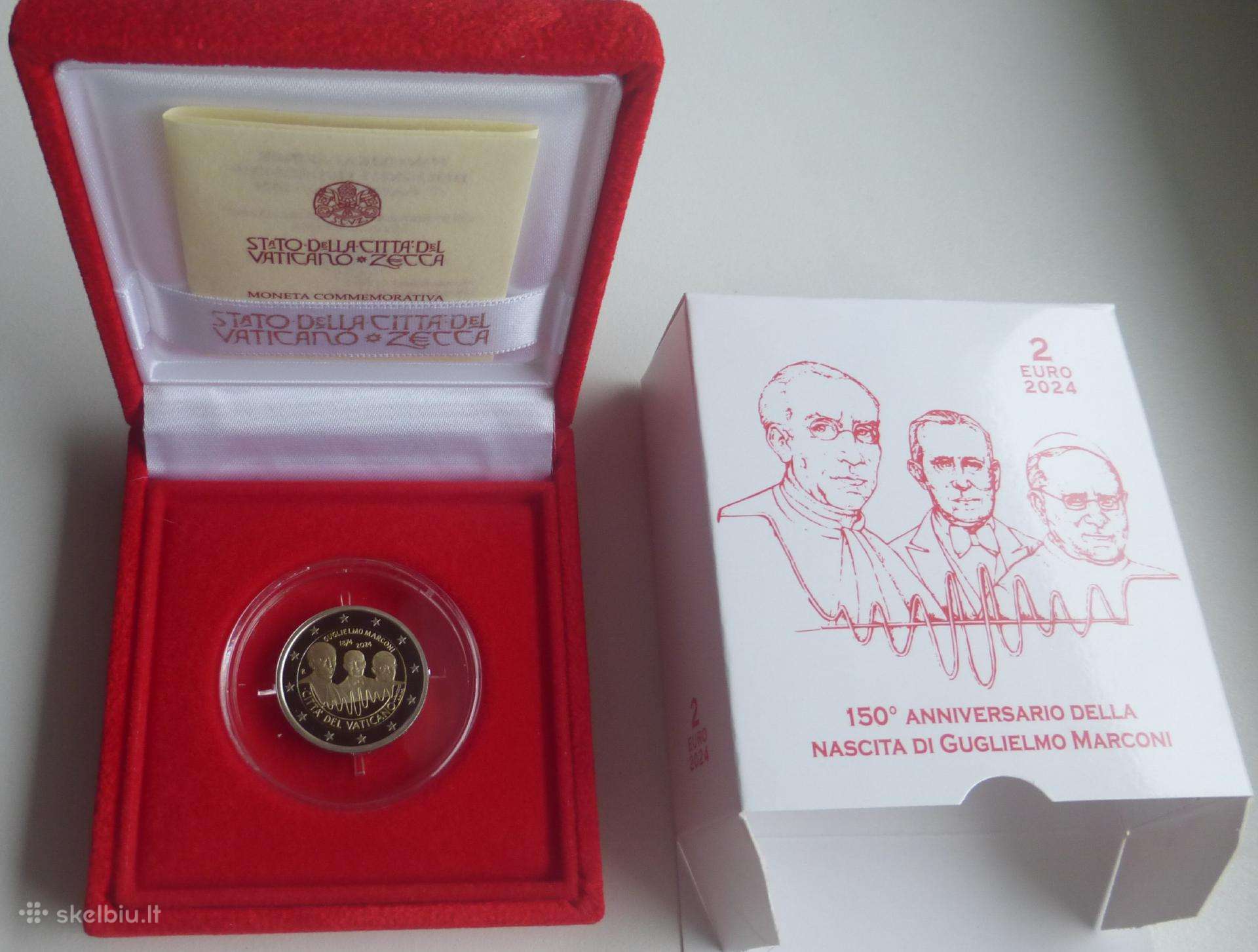 2 euro Vatikanas 2024 Guglielmo Marconi Proof
